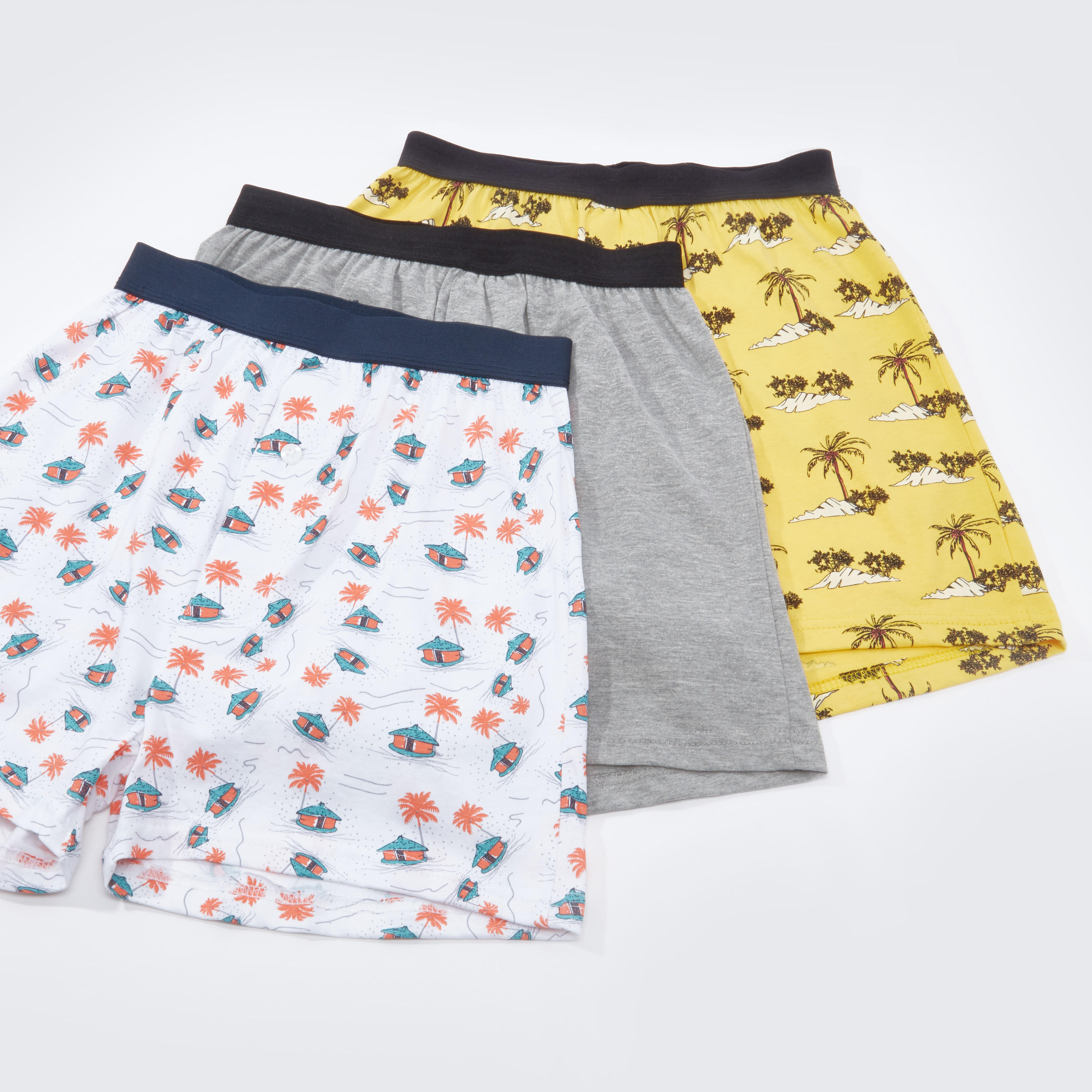 سراويل بوكسر بخصر مطّاطي - طقم من 3 قطع-men-clothing-innerwear-underwear-image-1