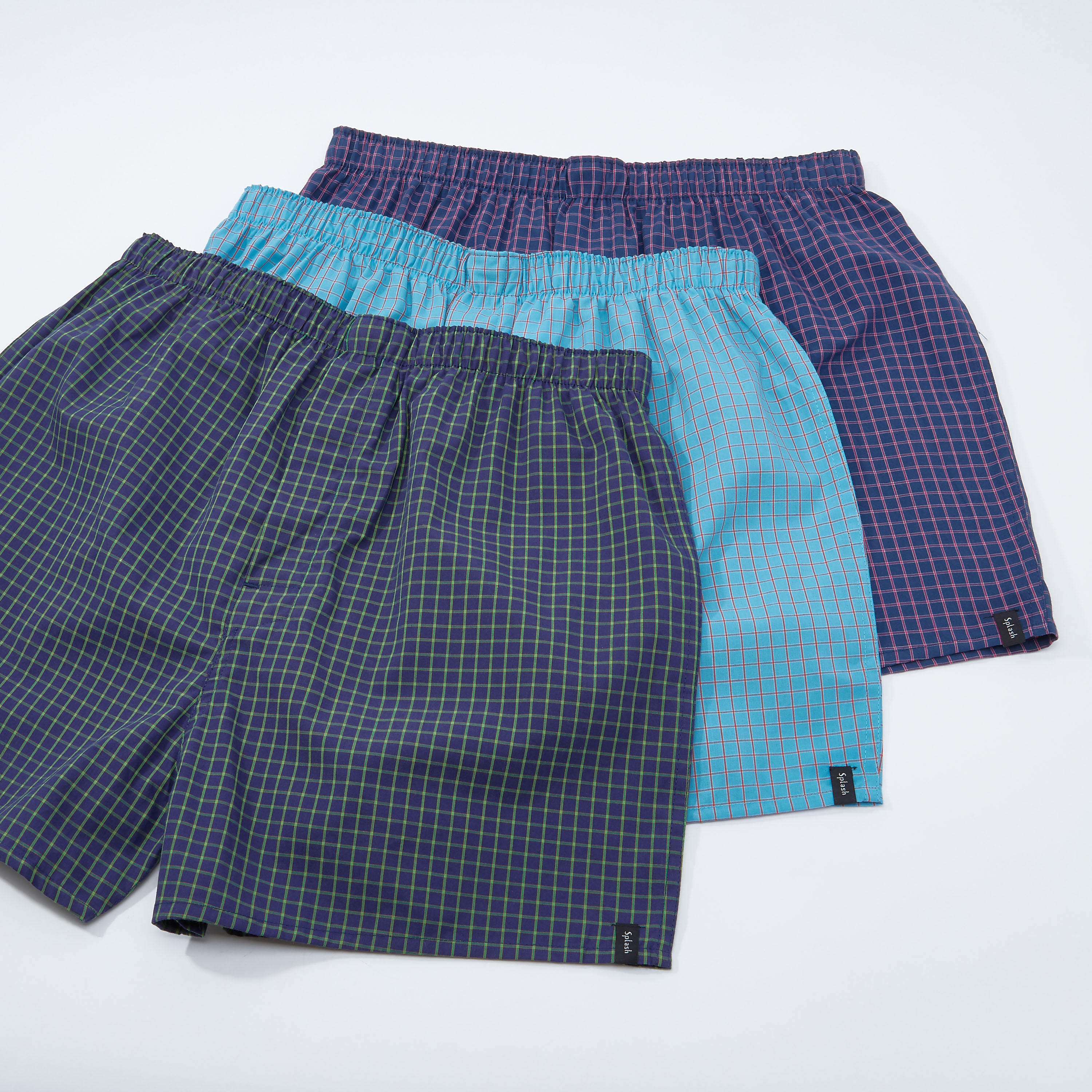 Chequered Boxer Briefs with Elasticised Waistband - Set of 3-men-clothing-innerwear-underwear-image-1