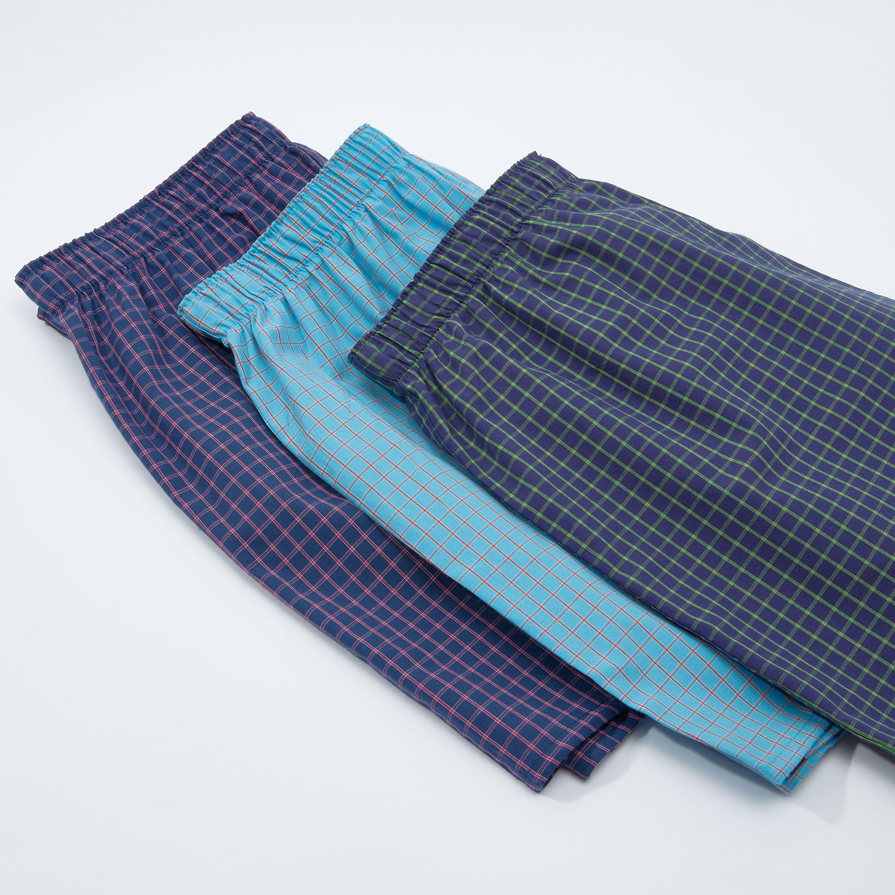Chequered Boxer Briefs with Elasticised Waistband - Set of 3-men-clothing-innerwear-underwear-image-3
