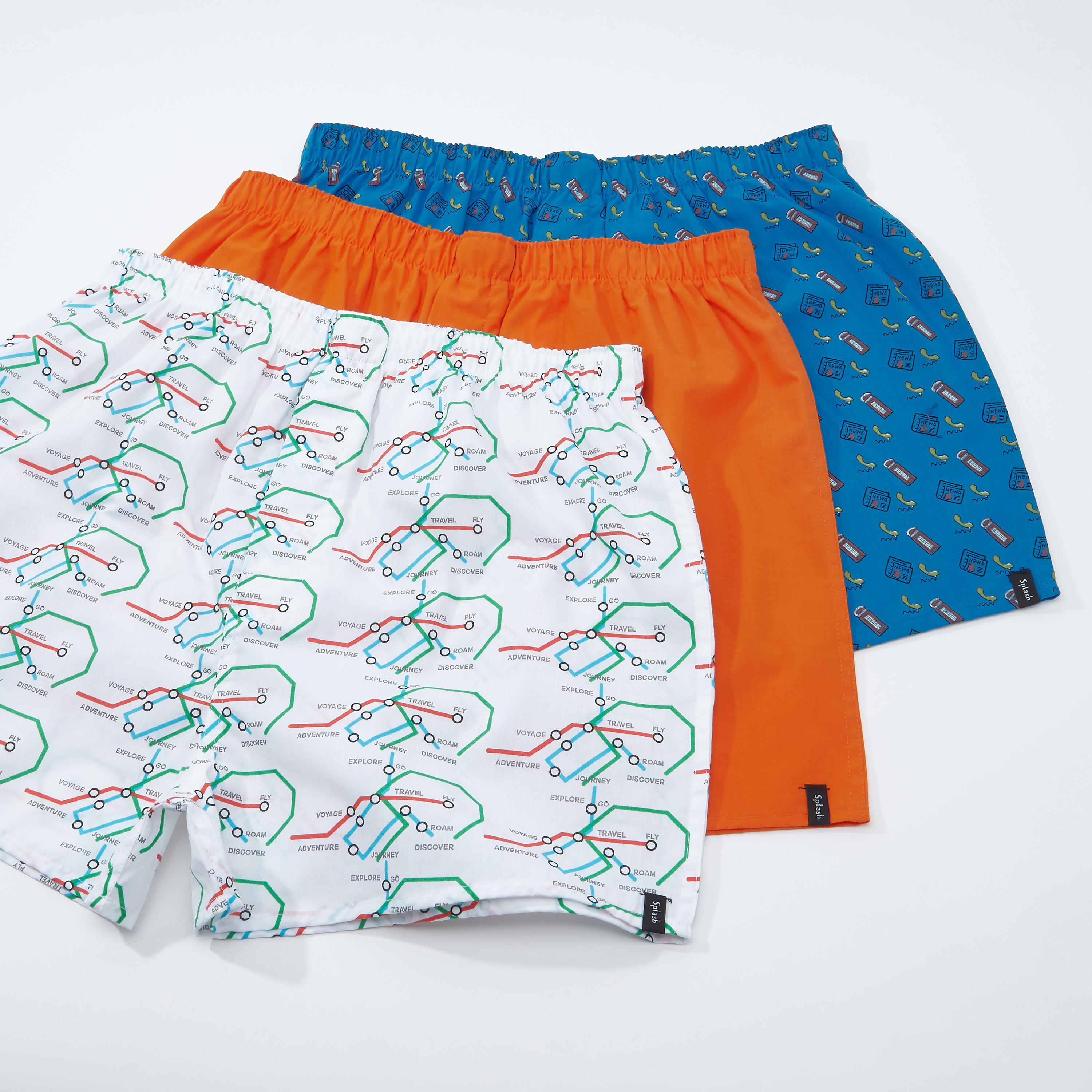 سراويل بوكسر متنوعة بخصر مطّاطي - طقم من 3 قطع-men-clothing-innerwear-underwear-image-1
