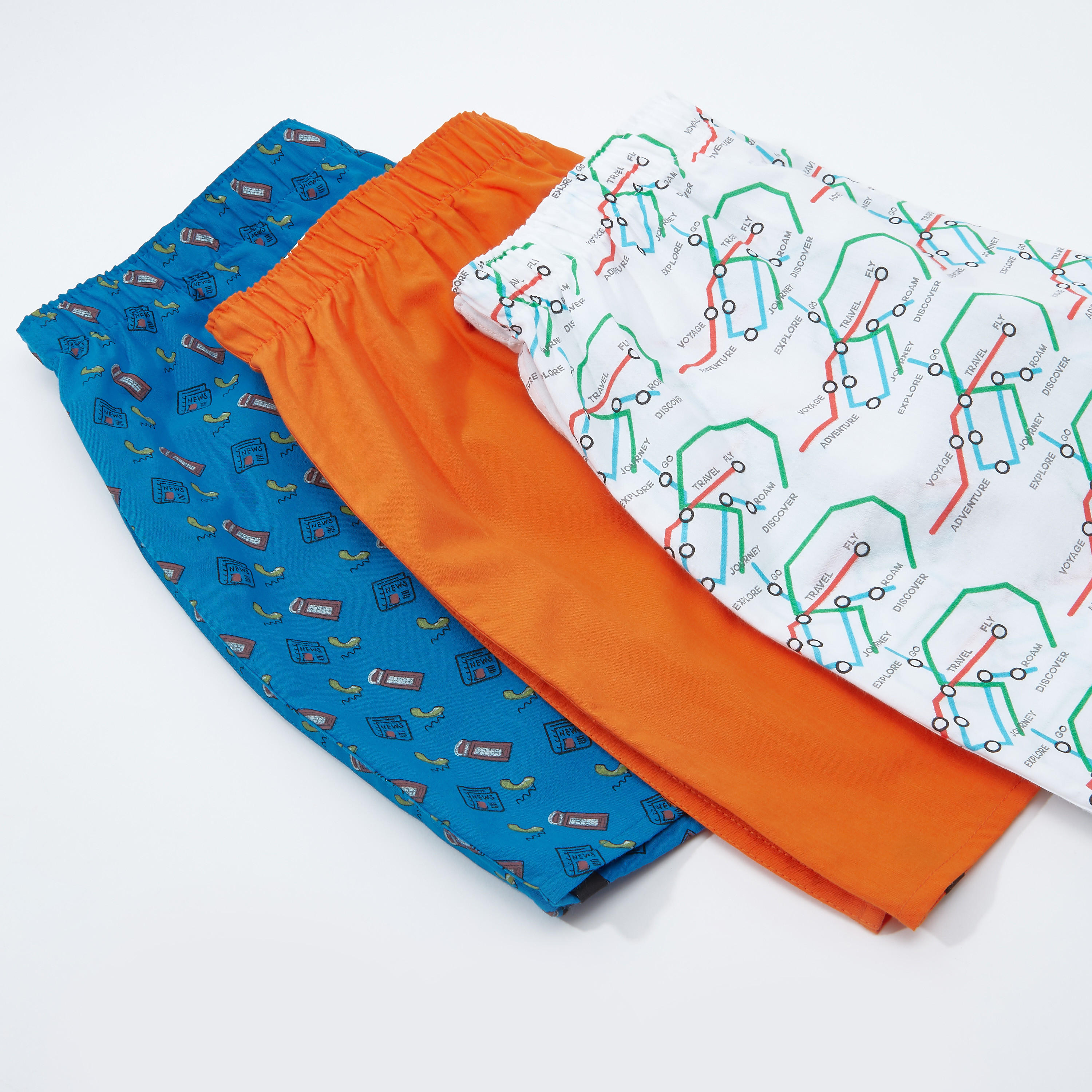 سراويل بوكسر متنوعة بخصر مطّاطي - طقم من 3 قطع-men-clothing-innerwear-underwear-image-3