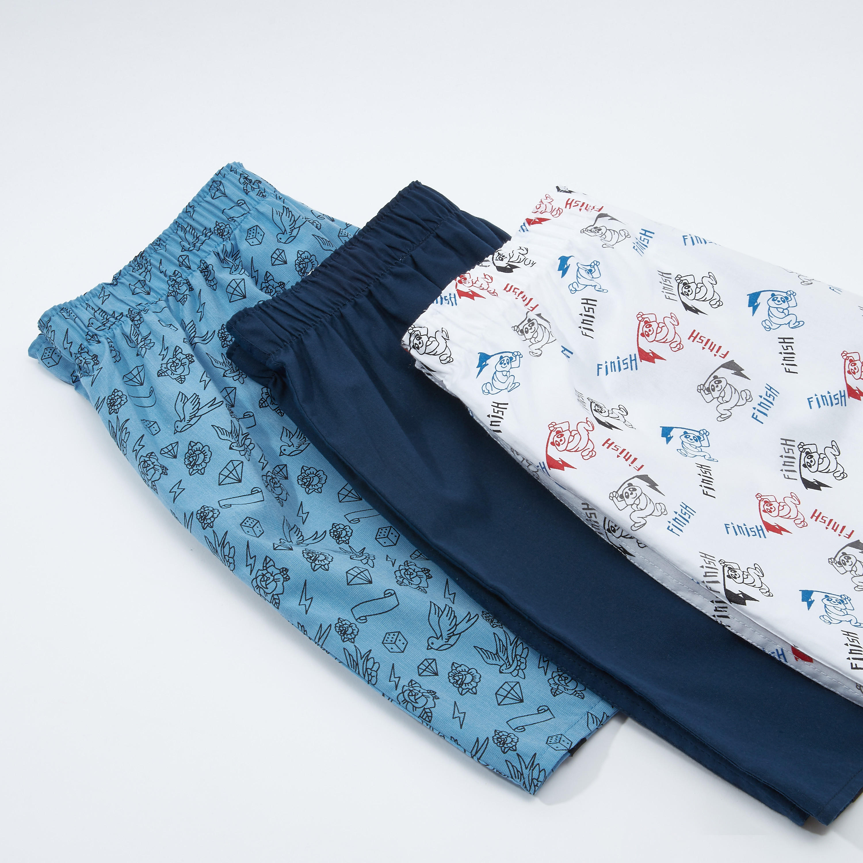 سراويل بوكسر متنوعة بخصر مطّاطي - طقم من 3 قطع-men-clothing-innerwear-underwear-image-3