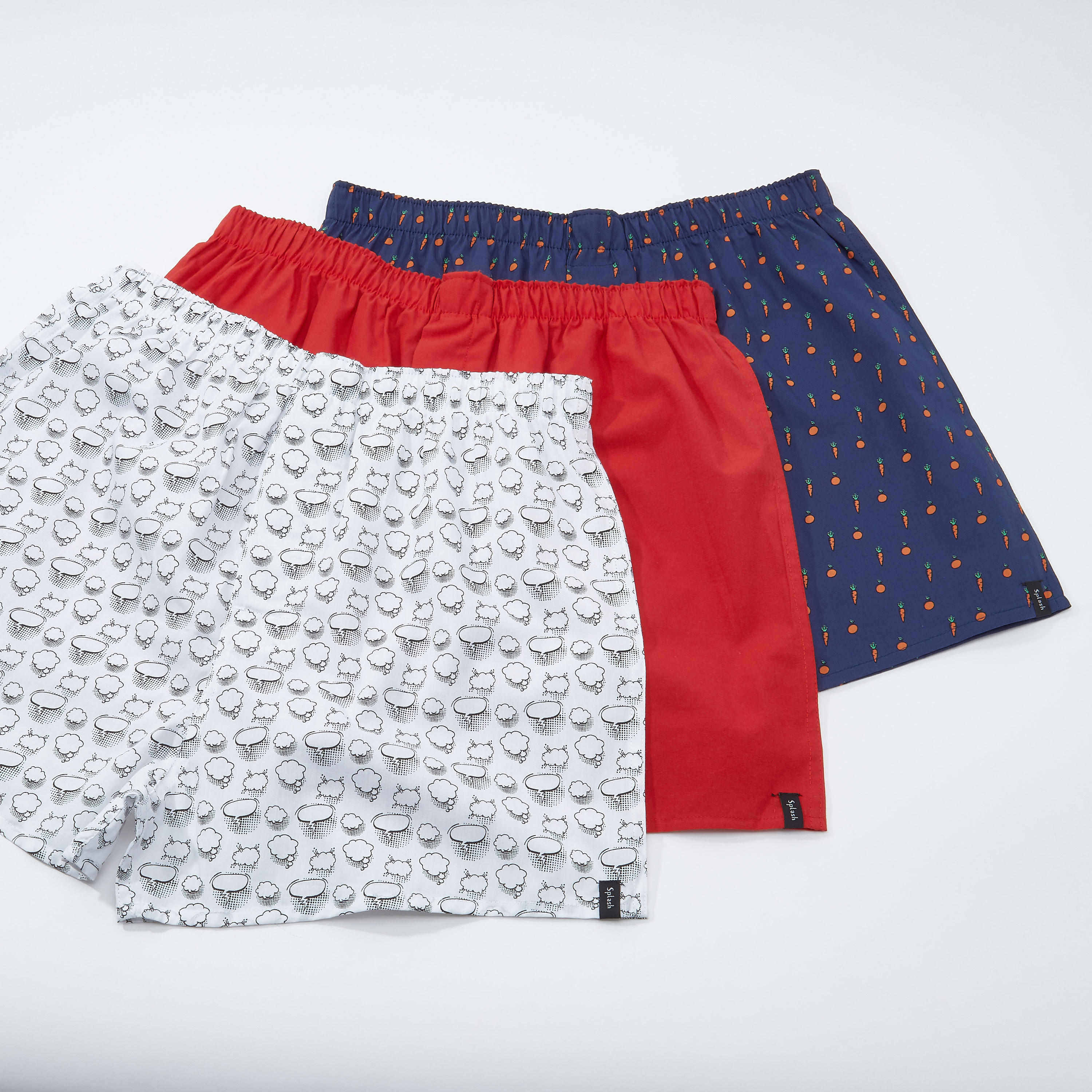 سراويل بوكسر متنوعة بخصر مطّاطي - طقم من 3 قطع-men-clothing-innerwear-underwear-image-1