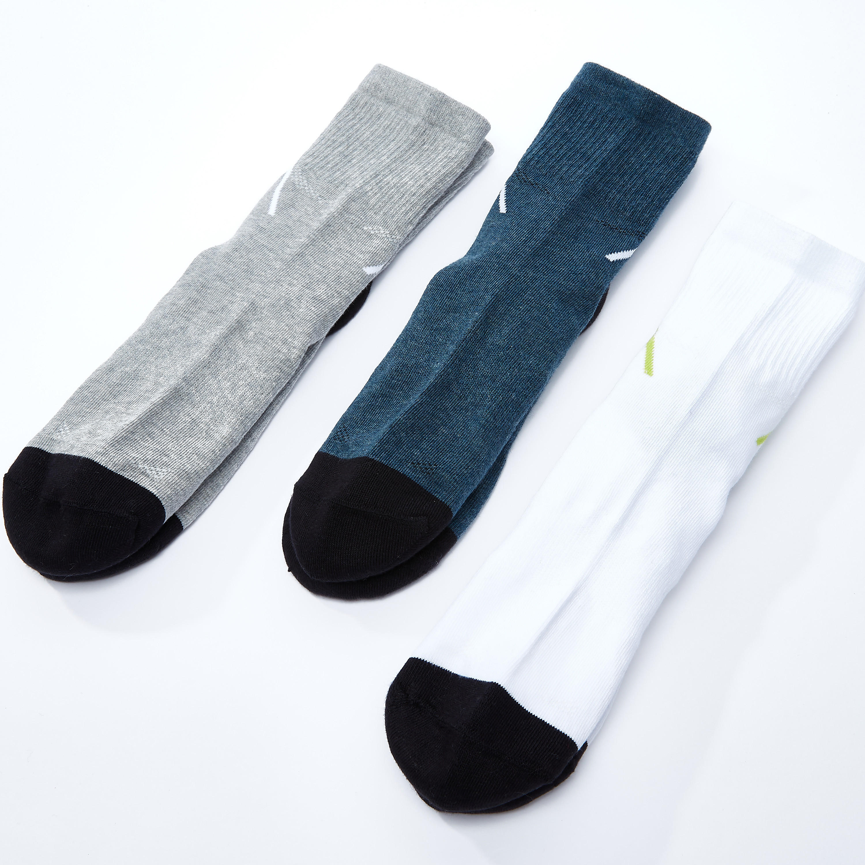 جوارب قصيرة بحوّاف مضلعة - طقم من 3 أزواج-men-socks-image-1