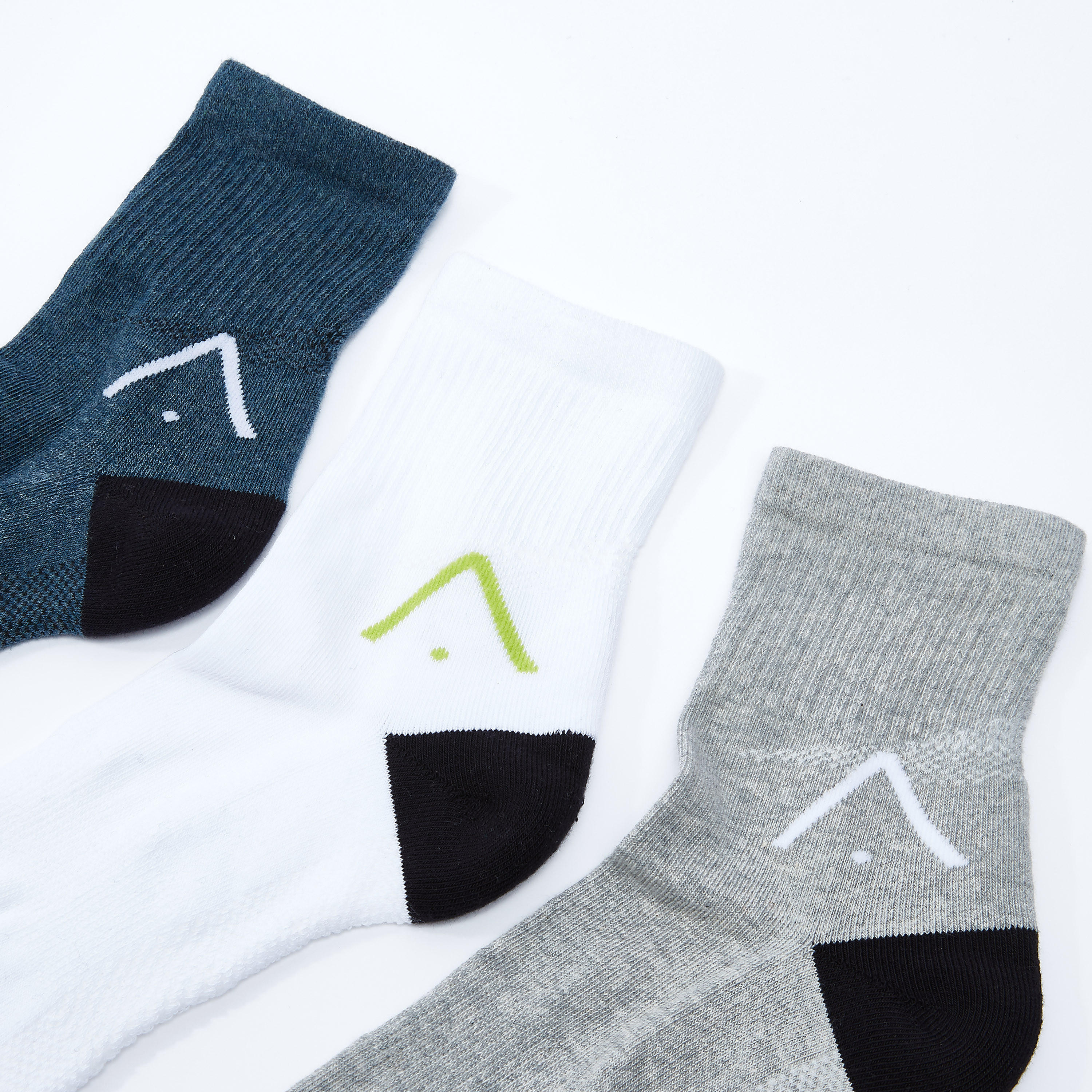 جوارب قصيرة بحوّاف مضلعة - طقم من 3 أزواج-men-socks-image-2