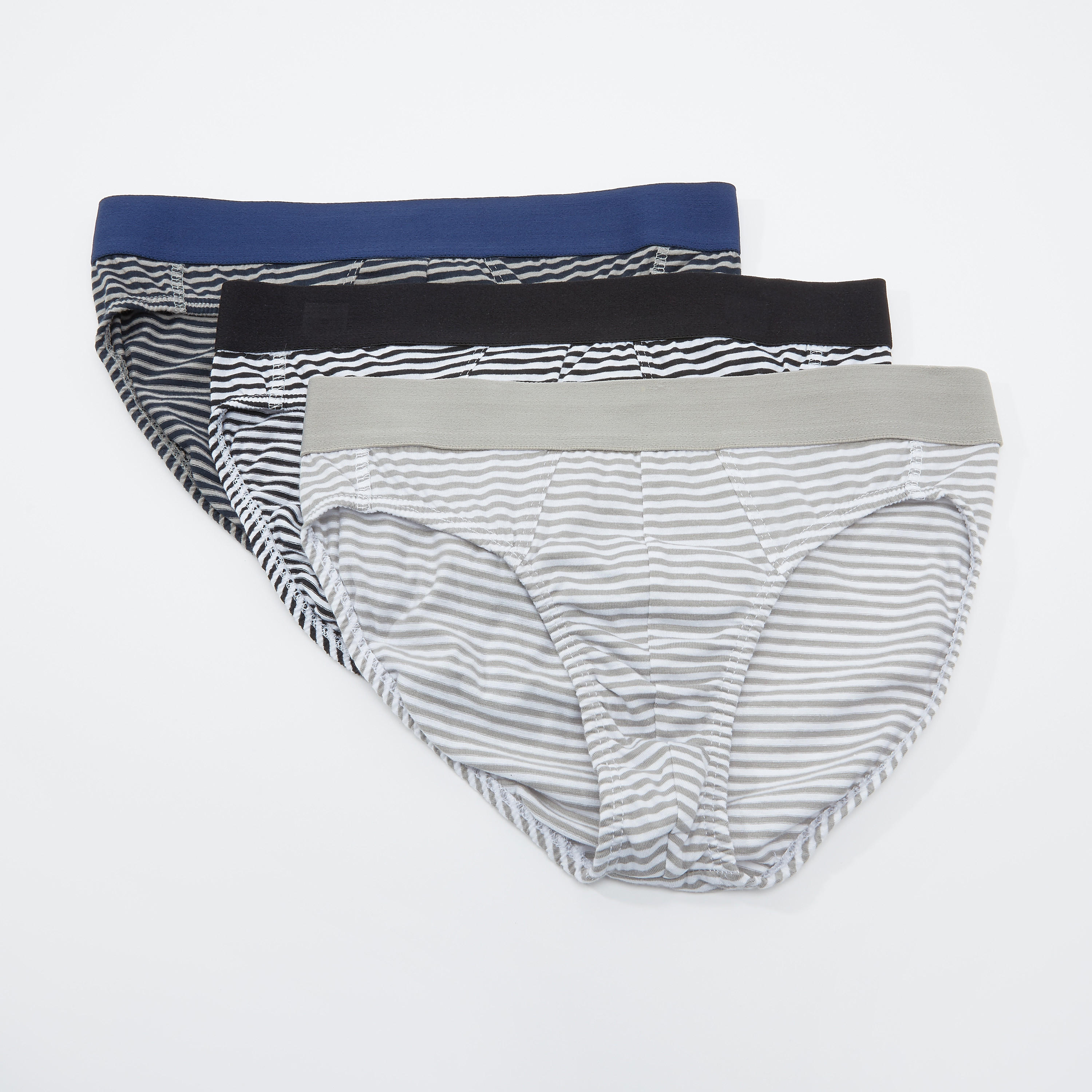 سروايل داخلية مقلّمة بخصر مطاطي - طقم من 3 قطع-men-clothing-innerwear-underwear-image-1