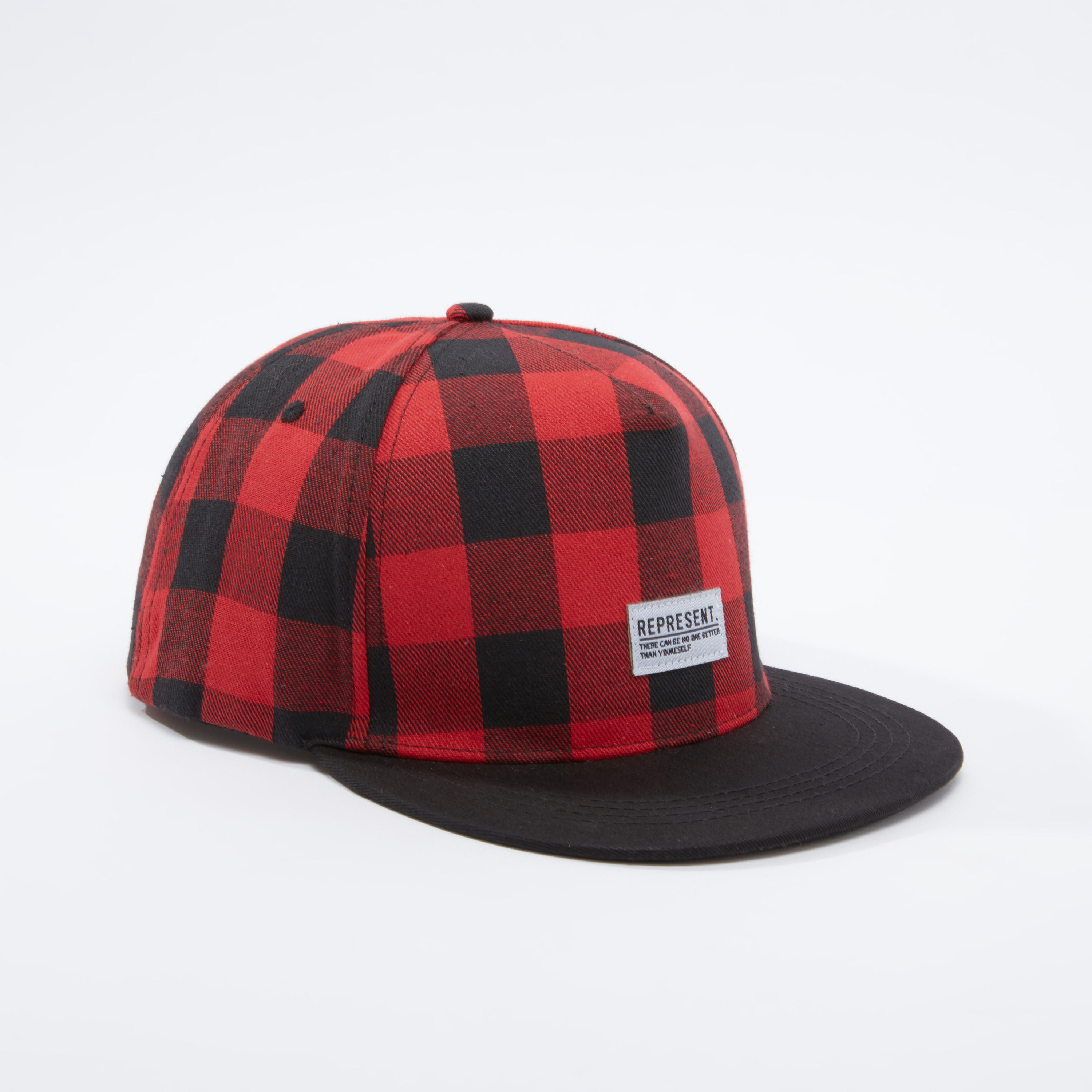 Chequered Cap with Snap Closure-men-caps-image-1