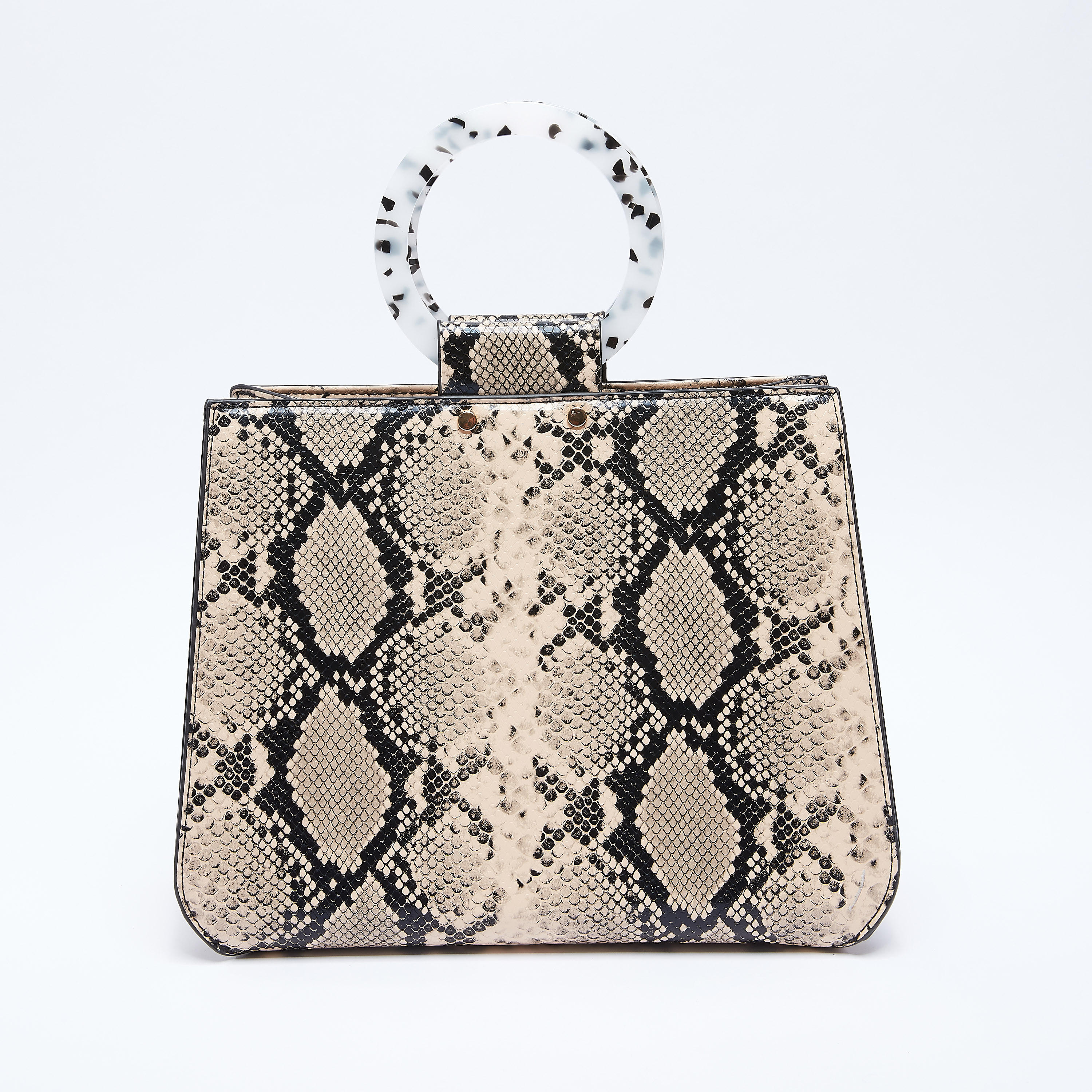 Animal Printed Handbag with Top Handle and Zip Closure-women-bagsandwallets-handbags-image-1