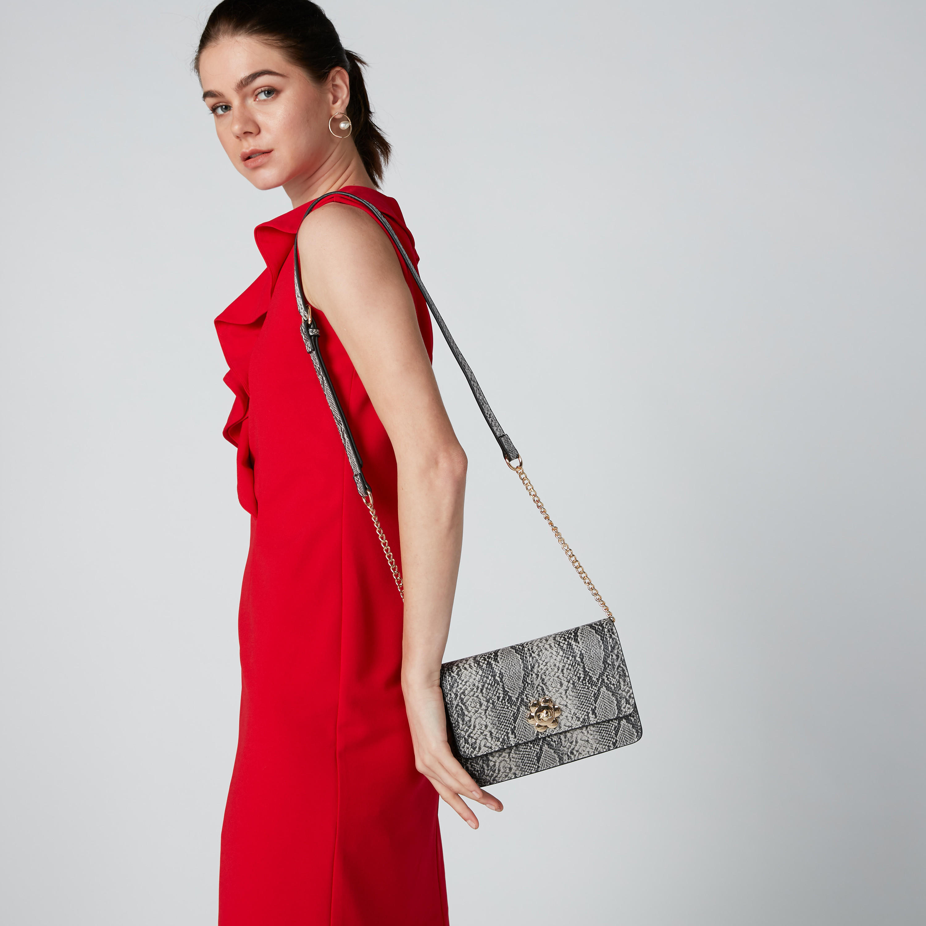 Animal Printed Satchel Bag with Twist Lock-women-bagsandwallets-handbags-image-2