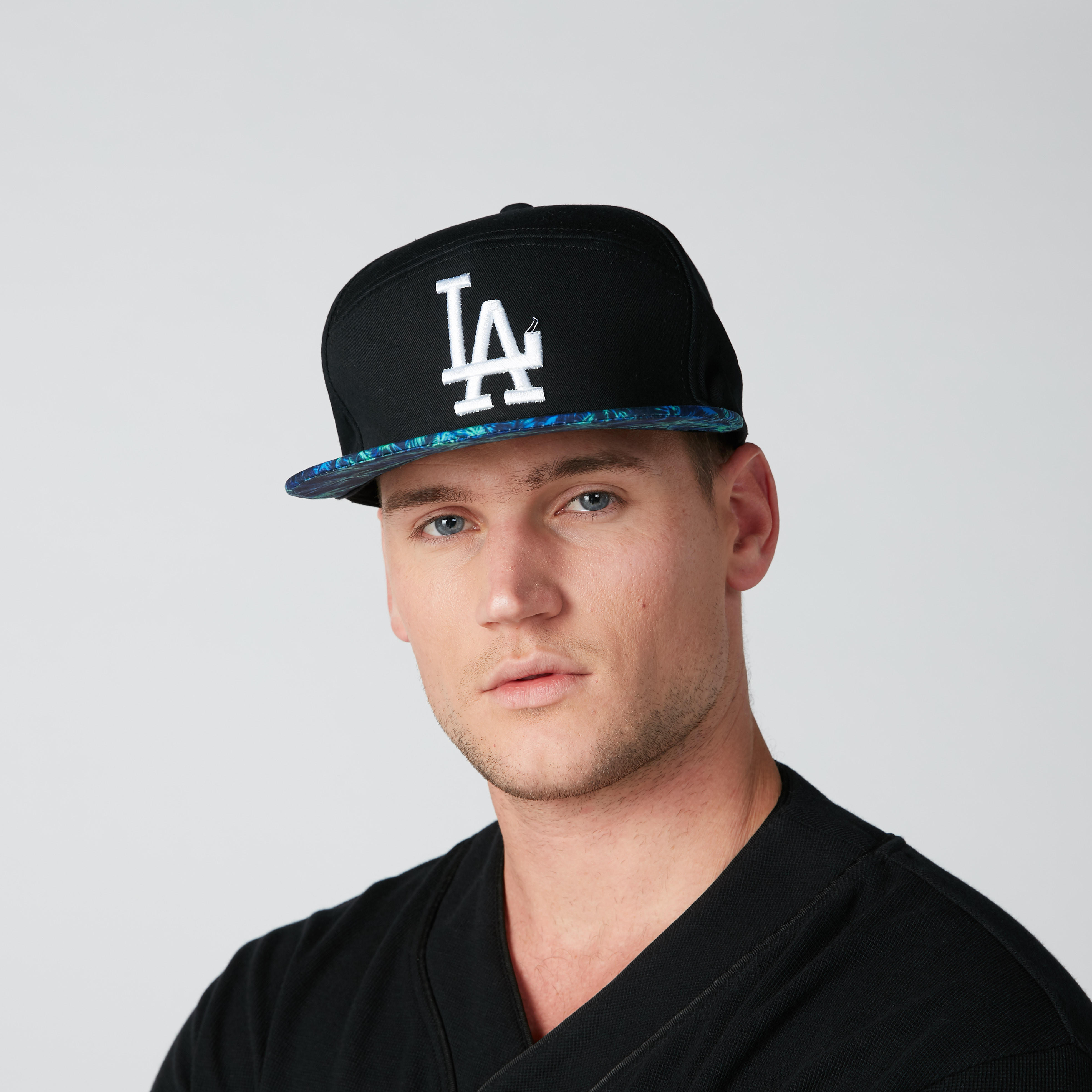 Embroidered Cap with Printed Visor and Snap Closure-men-caps-image-2