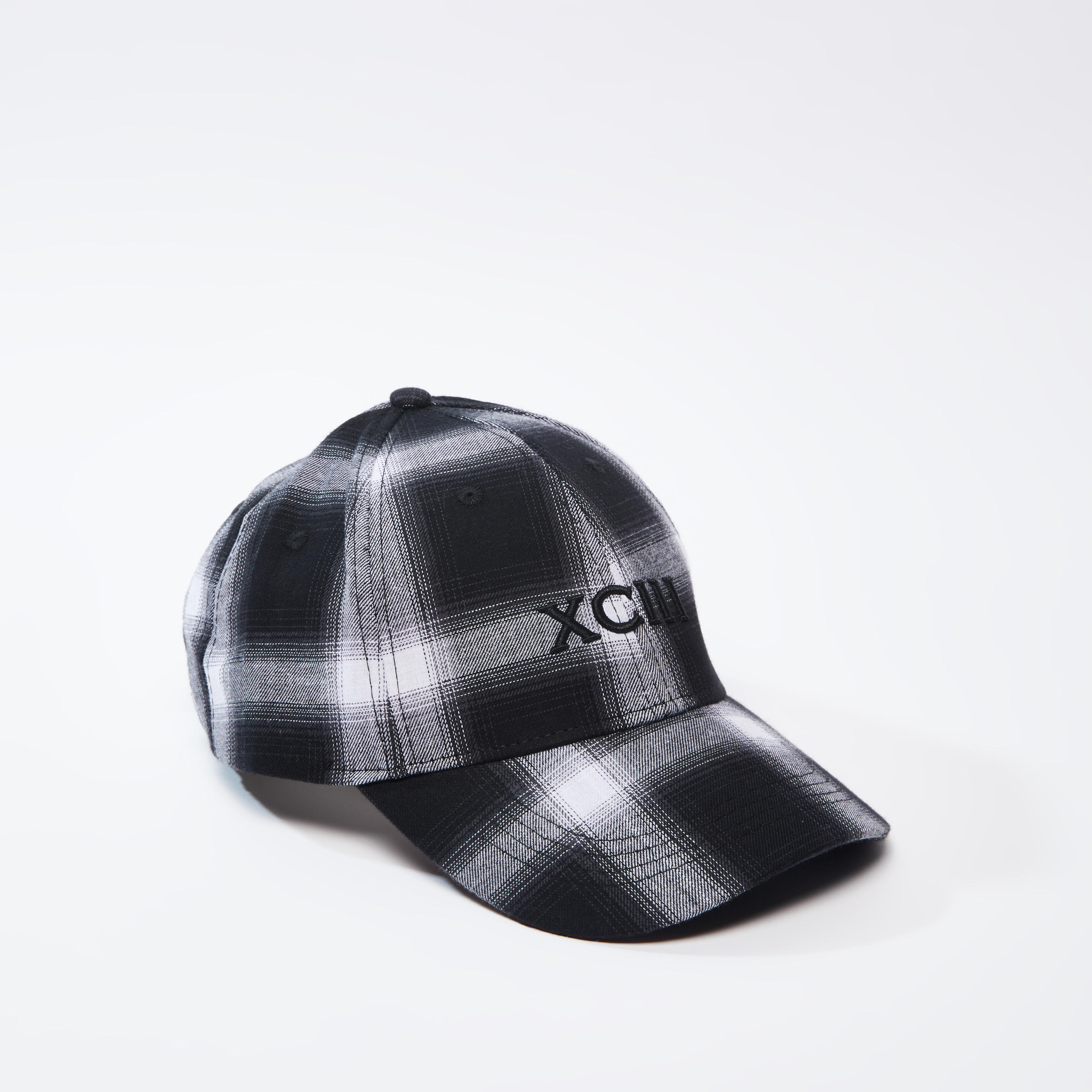 Chequered and Embroidered Cap-men-caps-image-1