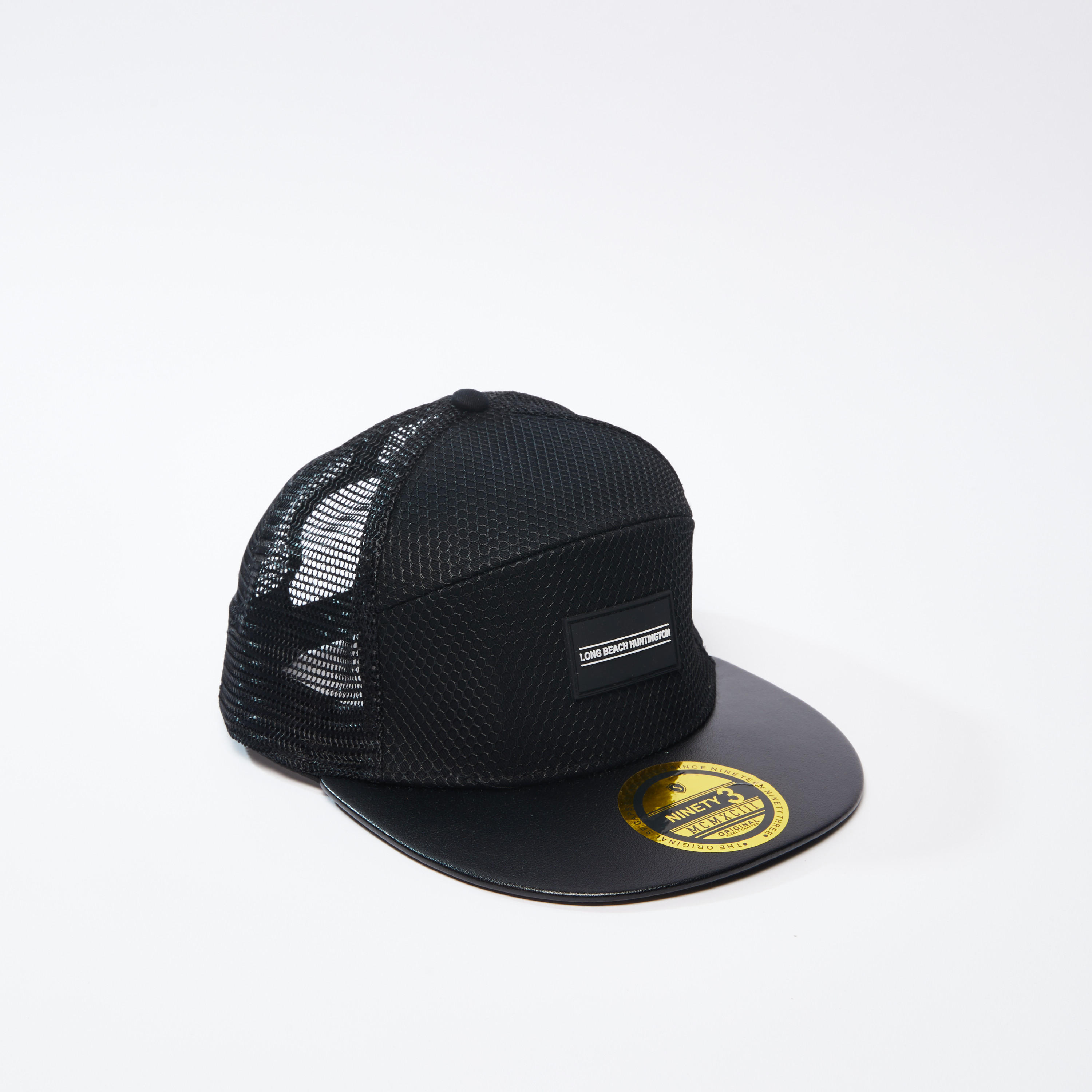 Textured Cap with Snap Closure-men-caps-image-1