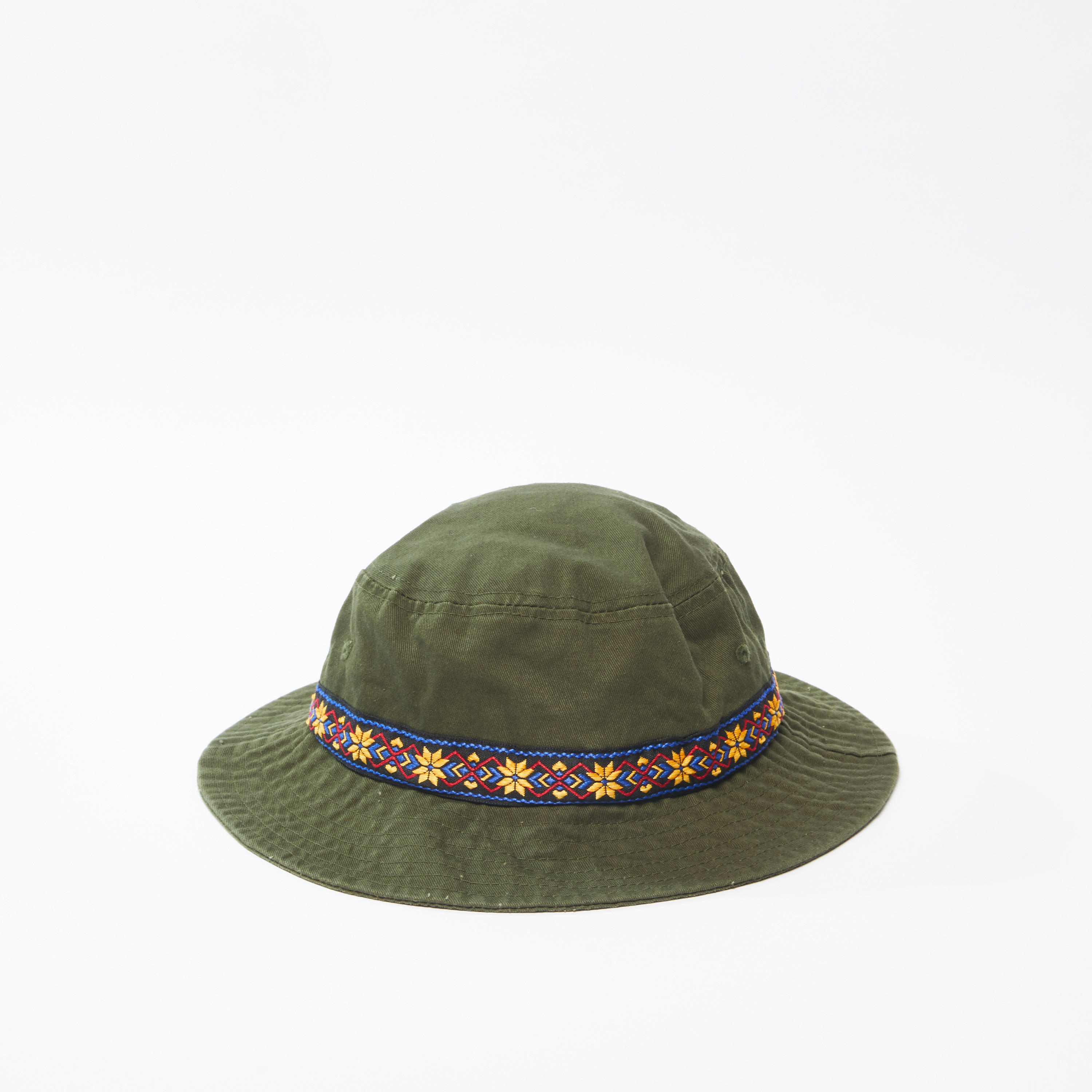 Textured Hat with Hatband and Buckle Detail-men-caps-image-1