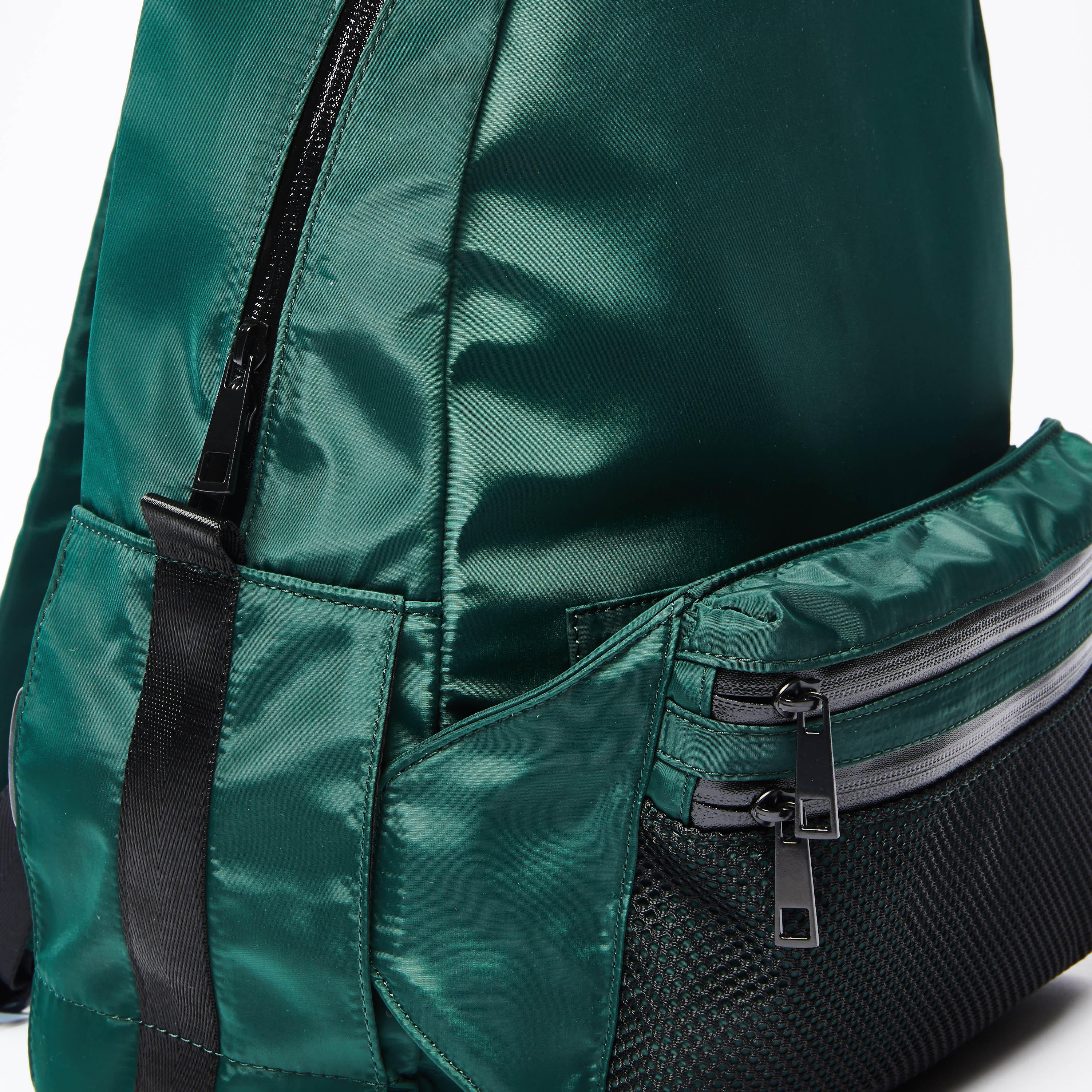 Plain Backpack with Zip Closure and Adjustable Backstraps-men-bags-image-4