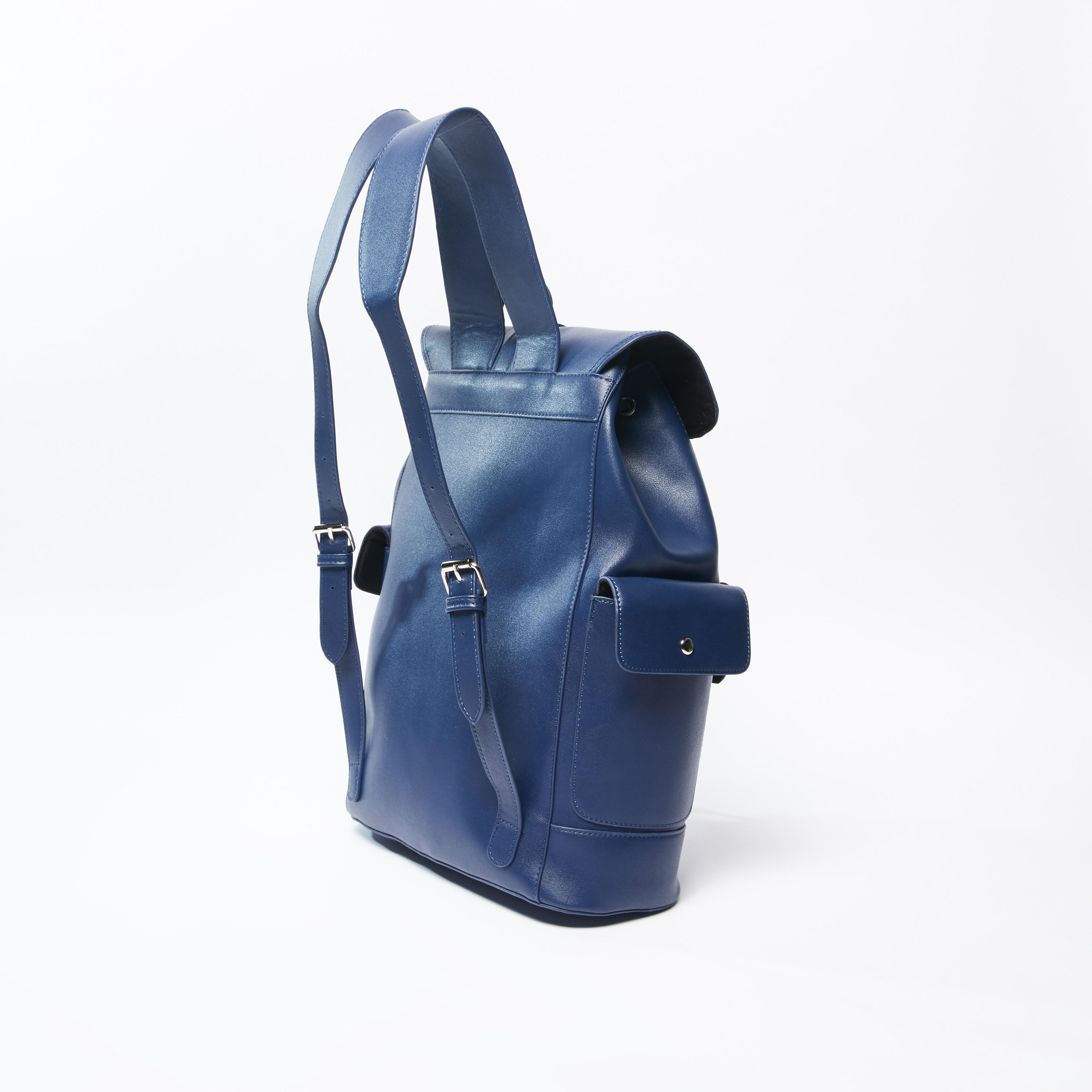 Textured Backpack with Flap and Drawstring Closure-men-bags-image-4