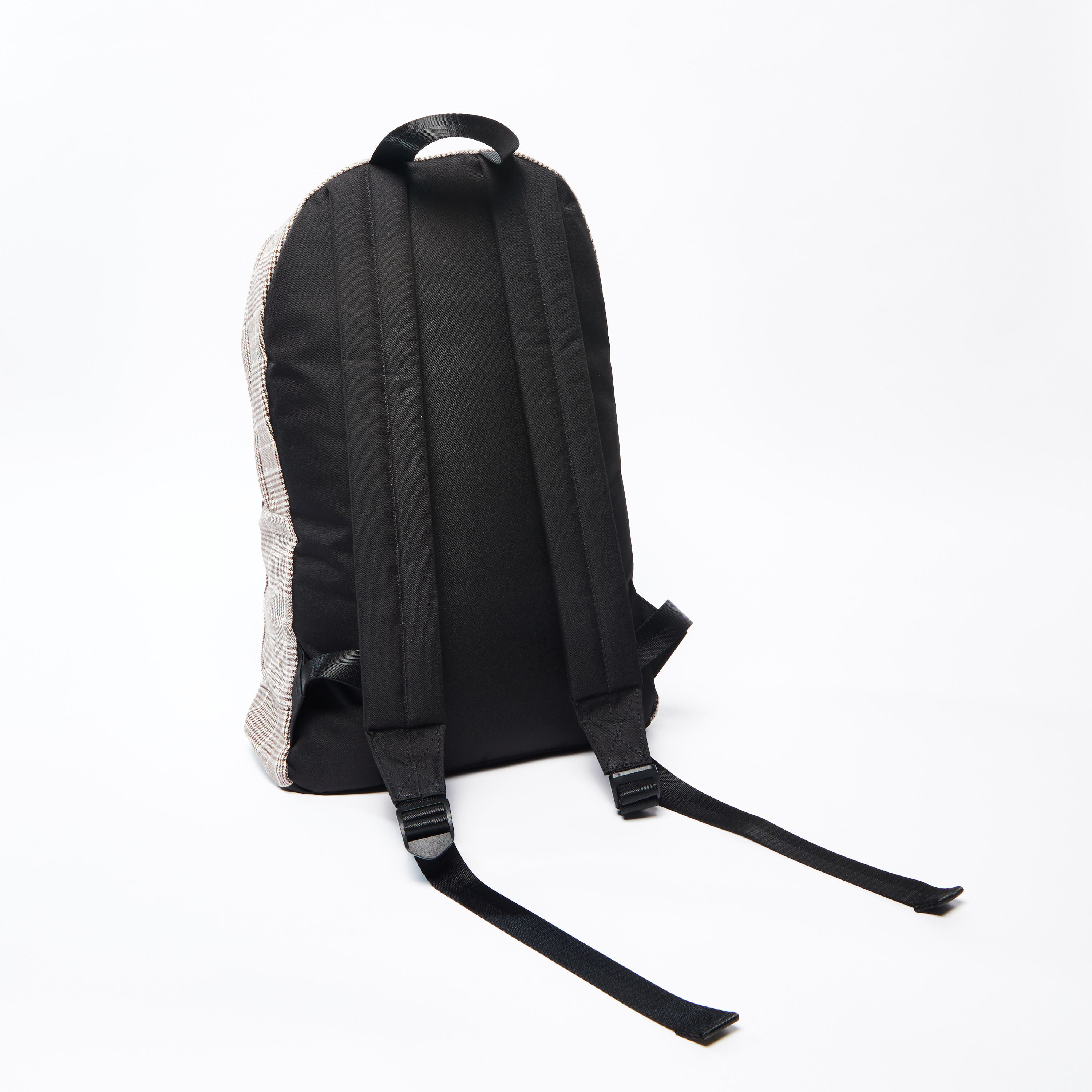 حقيبة ظهر كاروهات بسحّاب إغلاق وحمّالات خلفية قابلة للتعديل-men-bags-image-3