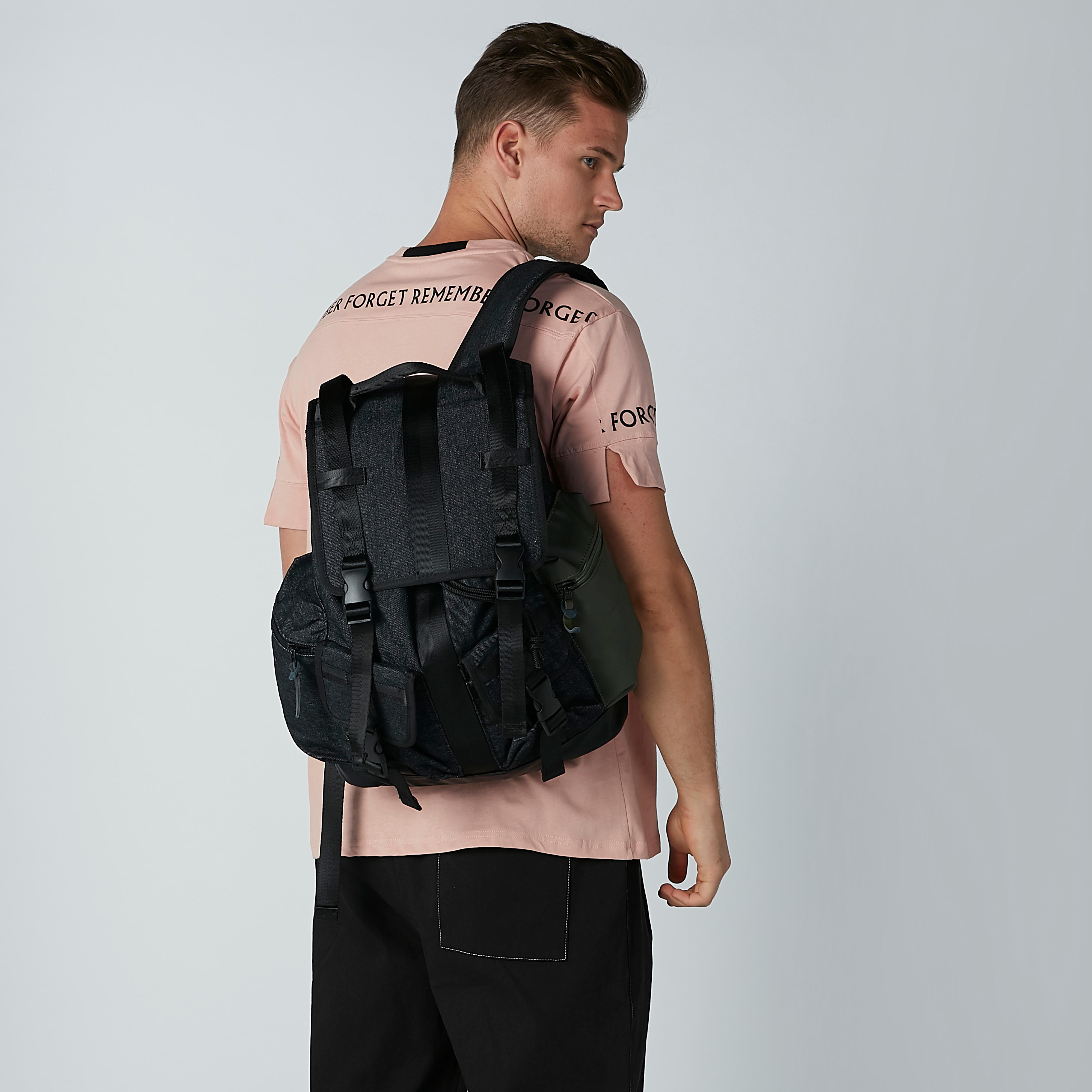 Textured Backpack with Flap-men-bags-image-2