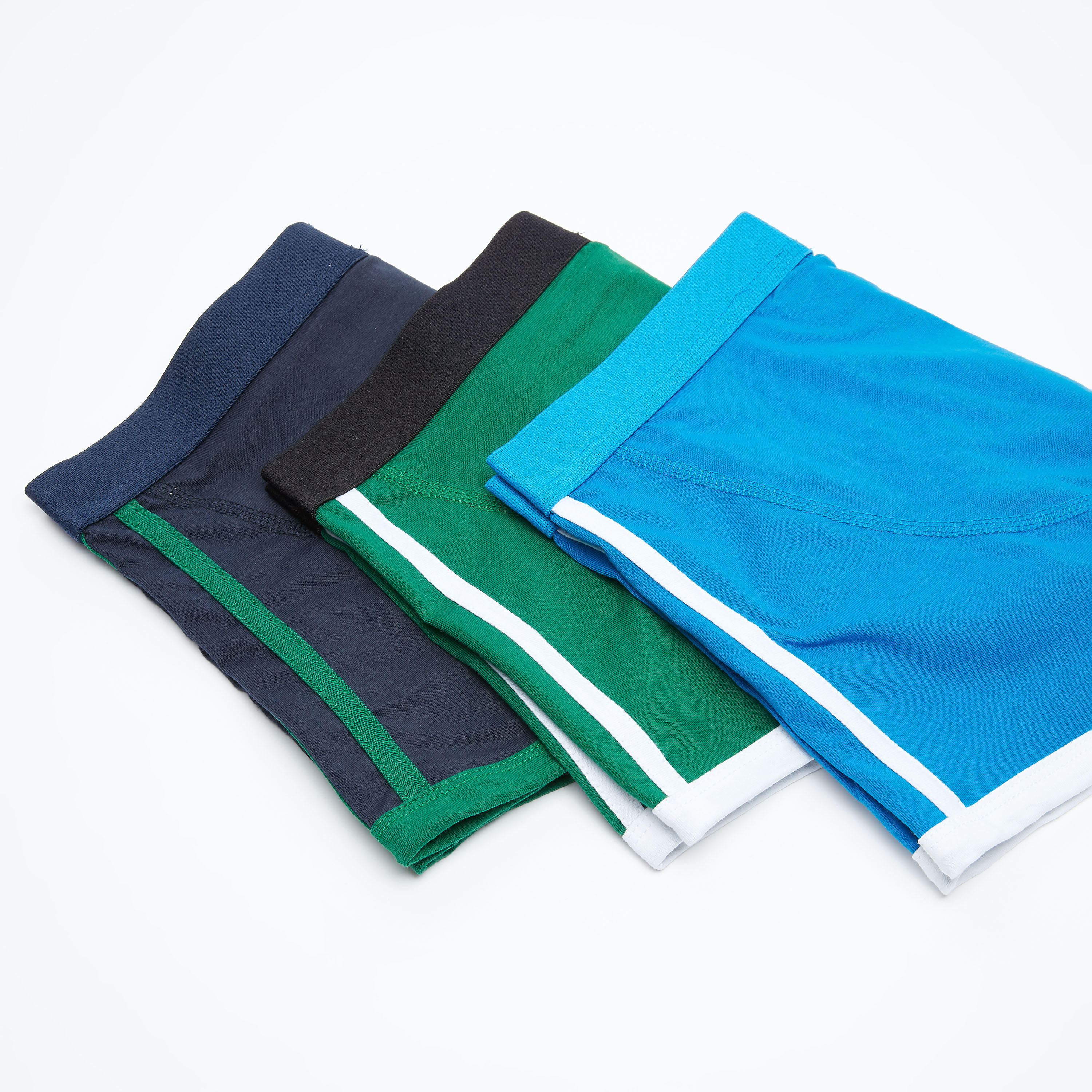 Set of 3 - Colour Block Trunks with Elasticised Waistband-men-clothing-innerwear-underwear-image-3