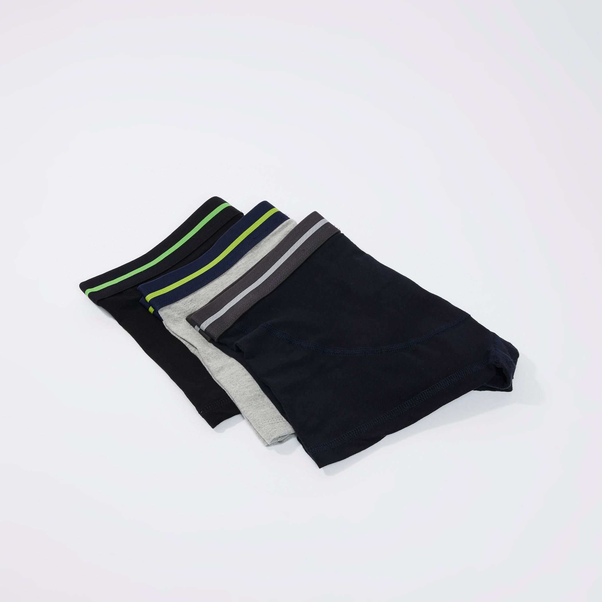 سراويل داخلية سادة بخصر مطّاطي مخطط - طقم من 3 قطع-men-clothing-innerwear-underwear-image-3
