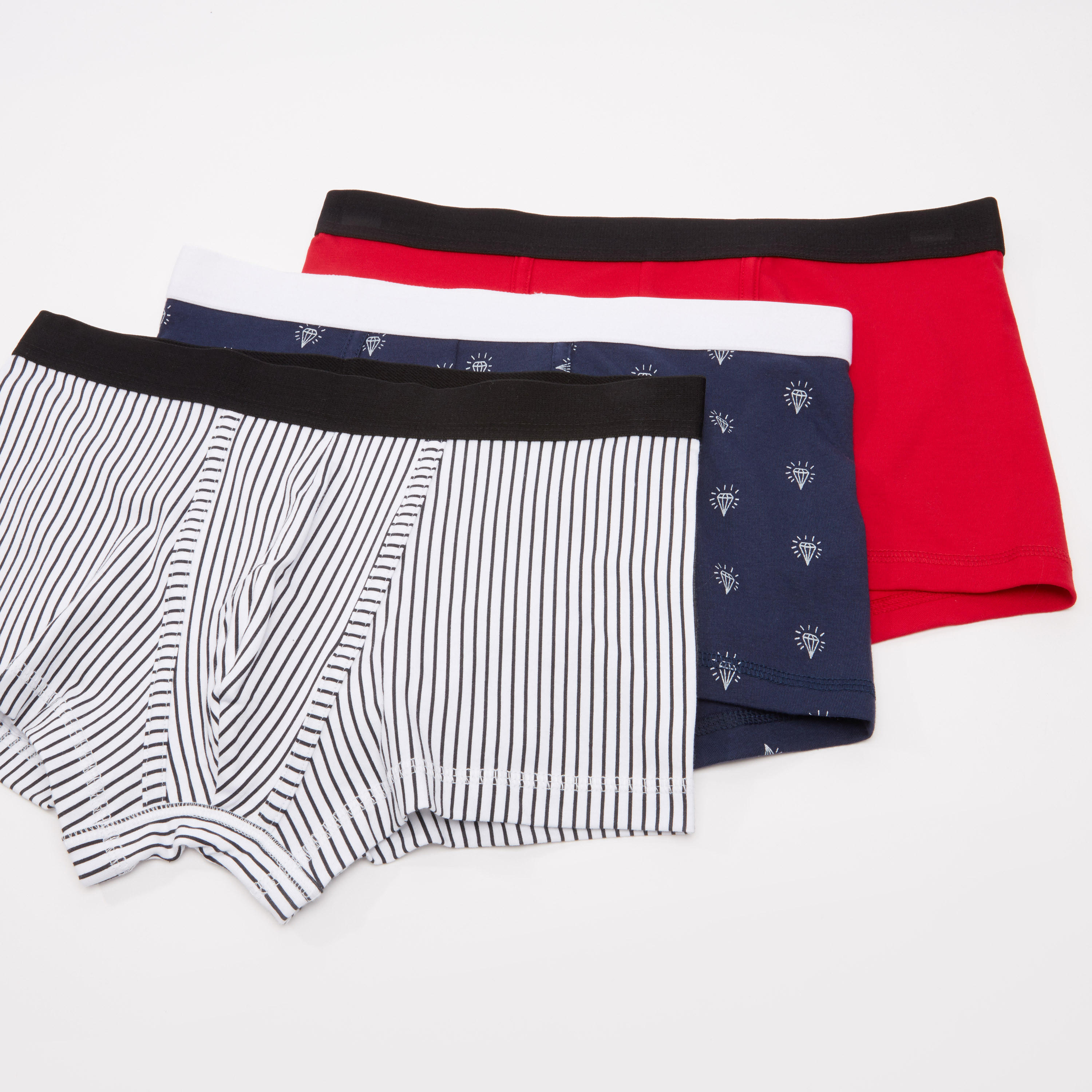Set of 3 - Assorted Trunks with Elasticised Waistband-men-clothing-innerwear-underwear-image-1