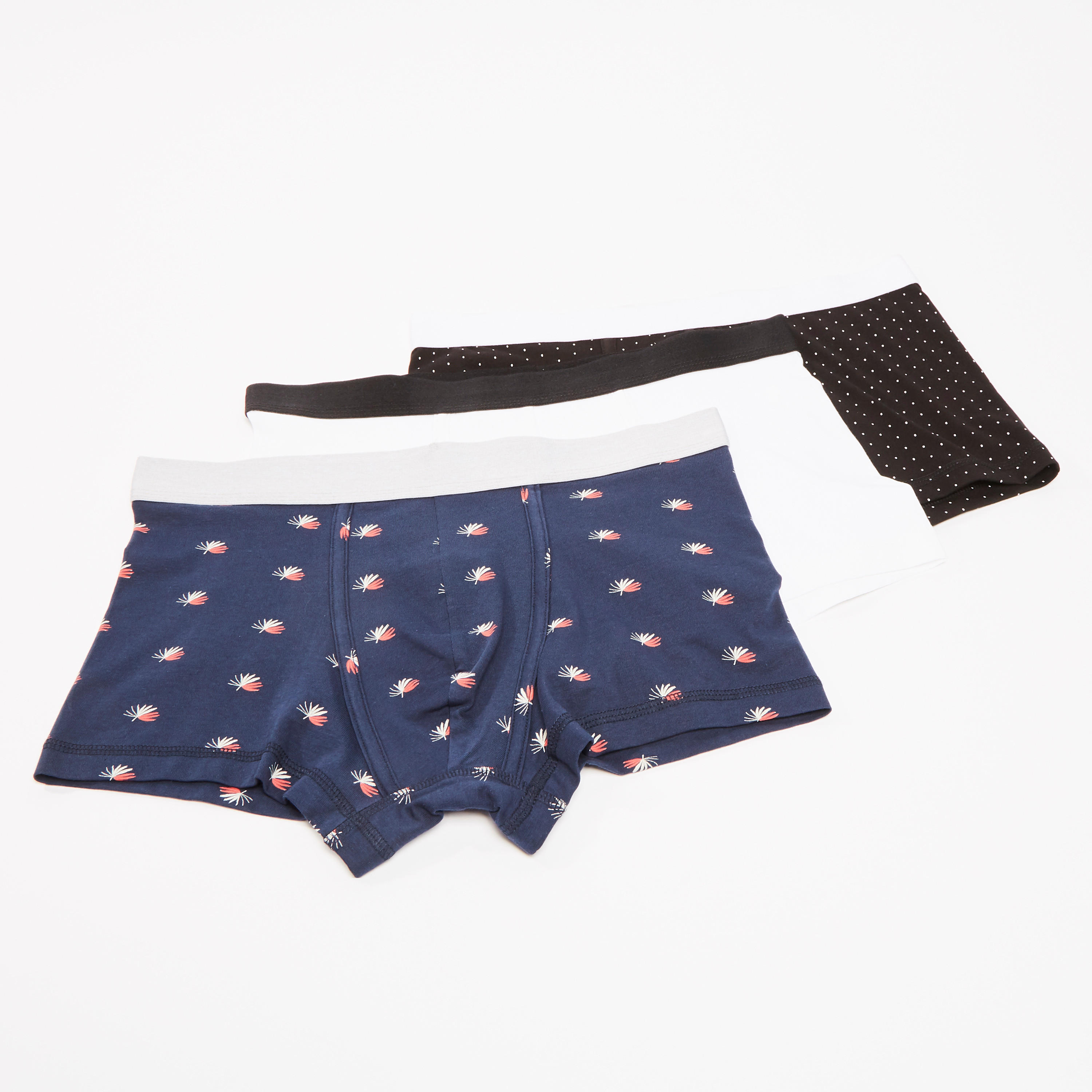 سراويل بوكسر متنوعة بخصر مطّاطي - طقم من 3 قطع-men-clothing-innerwear-underwear-image-1