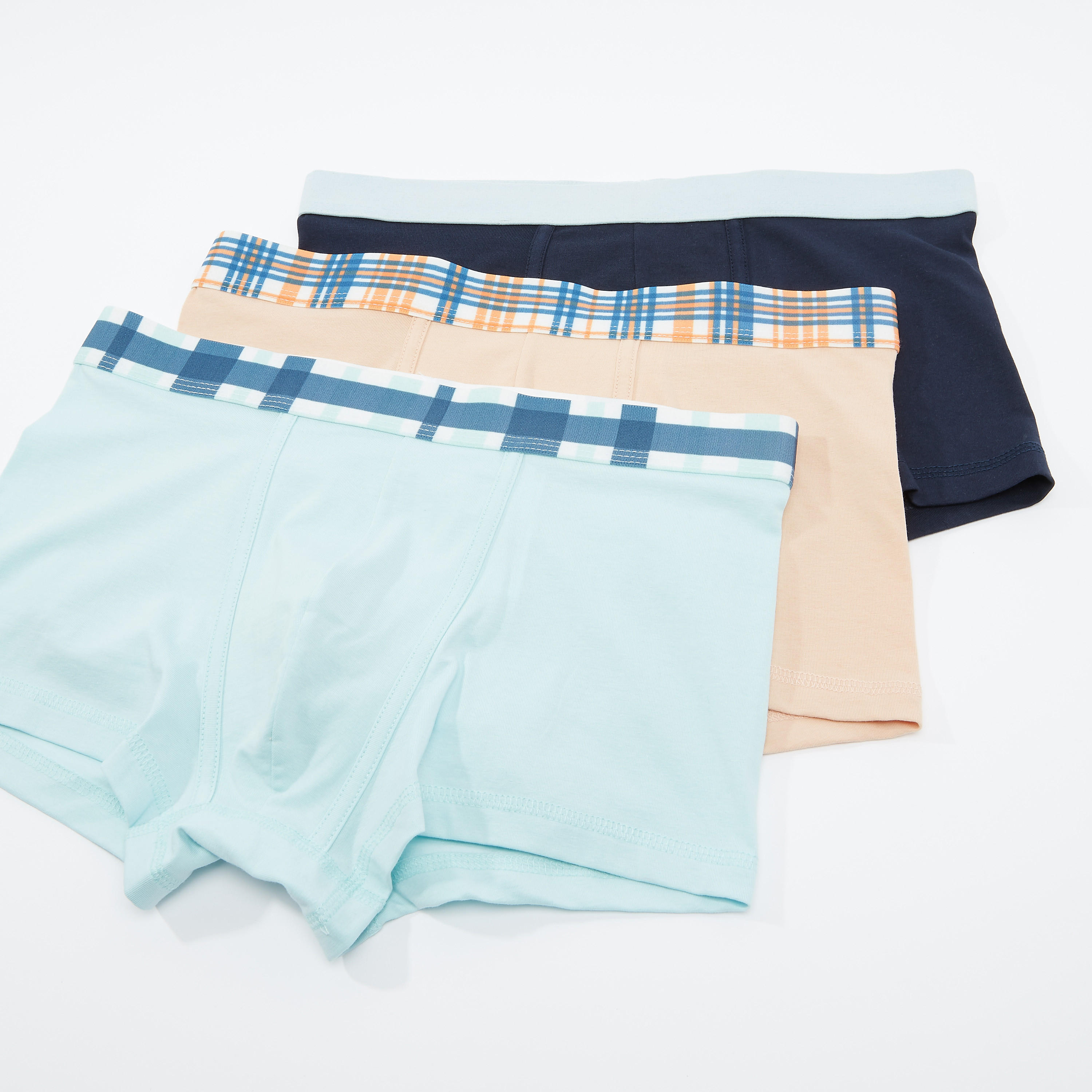 سراويل داخلية سادة بخصر مطّاطي - طقم من 3 قطع-men-clothing-innerwear-underwear-image-1