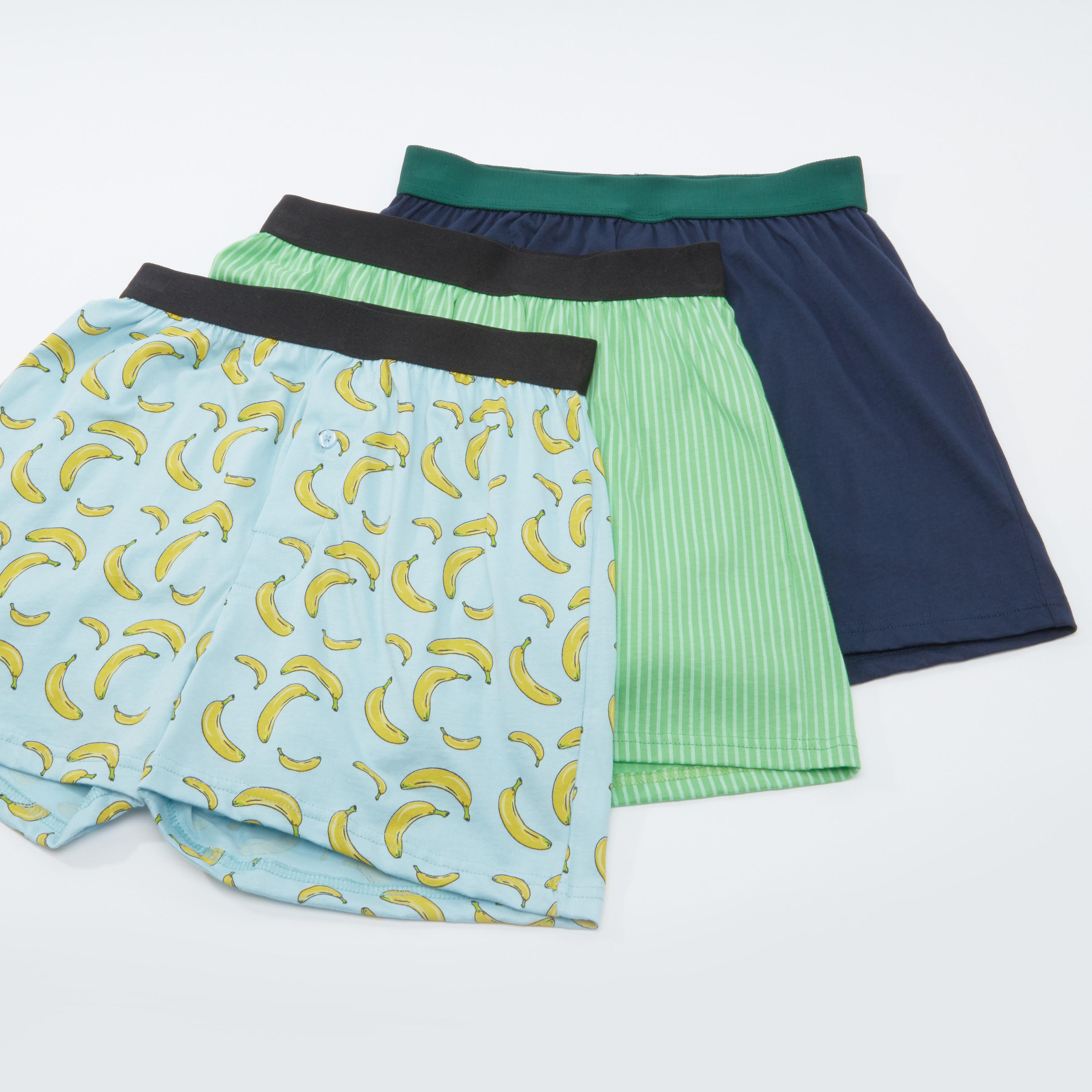 سراويل بوكسر متنوعة بخصر مطّاطي - طقم من 3 قطع-men-clothing-innerwear-underwear-image-1