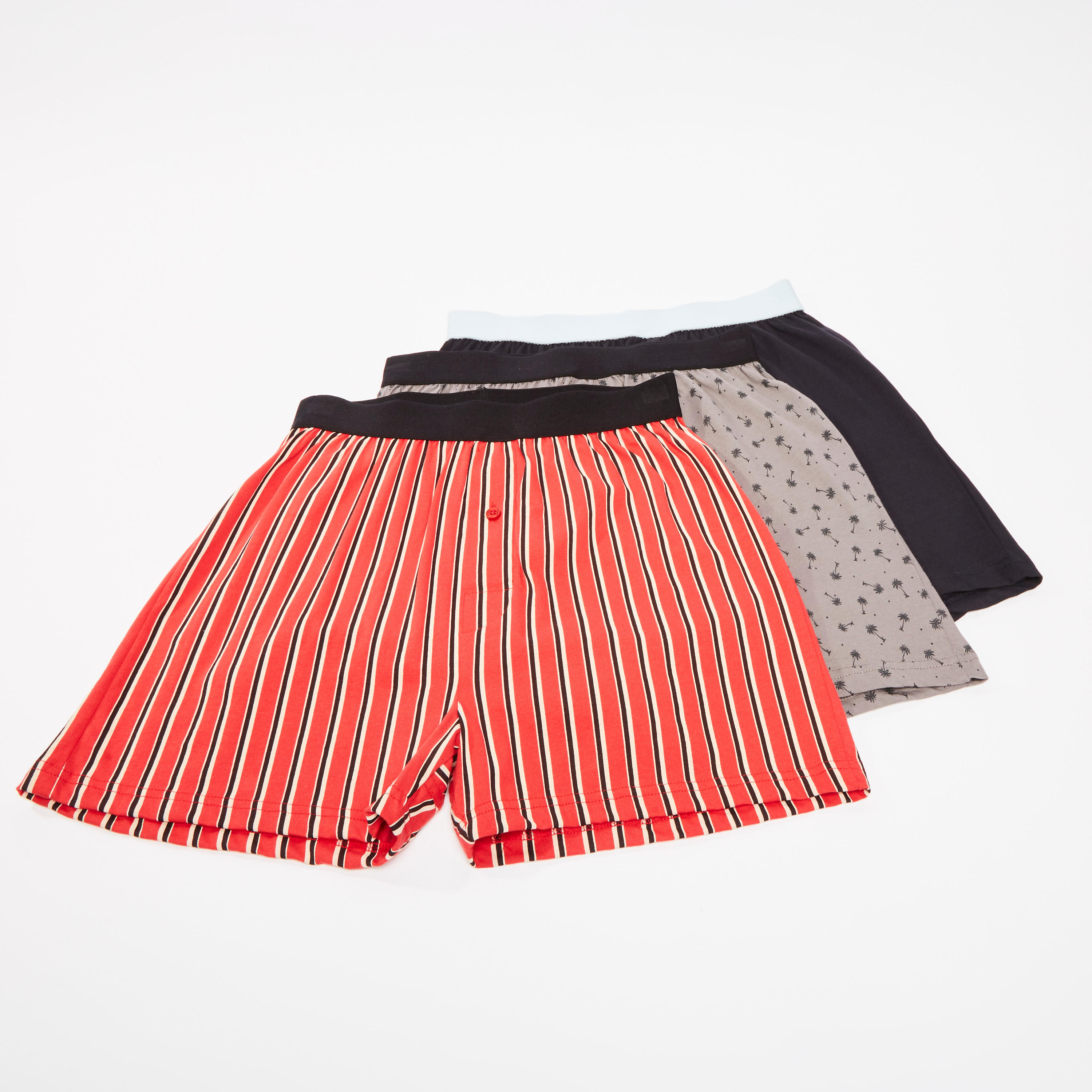 سراويل بوكسر متنوعة بخصر مطّاطي - طقم من 3 قطع-men-clothing-innerwear-underwear-image-1