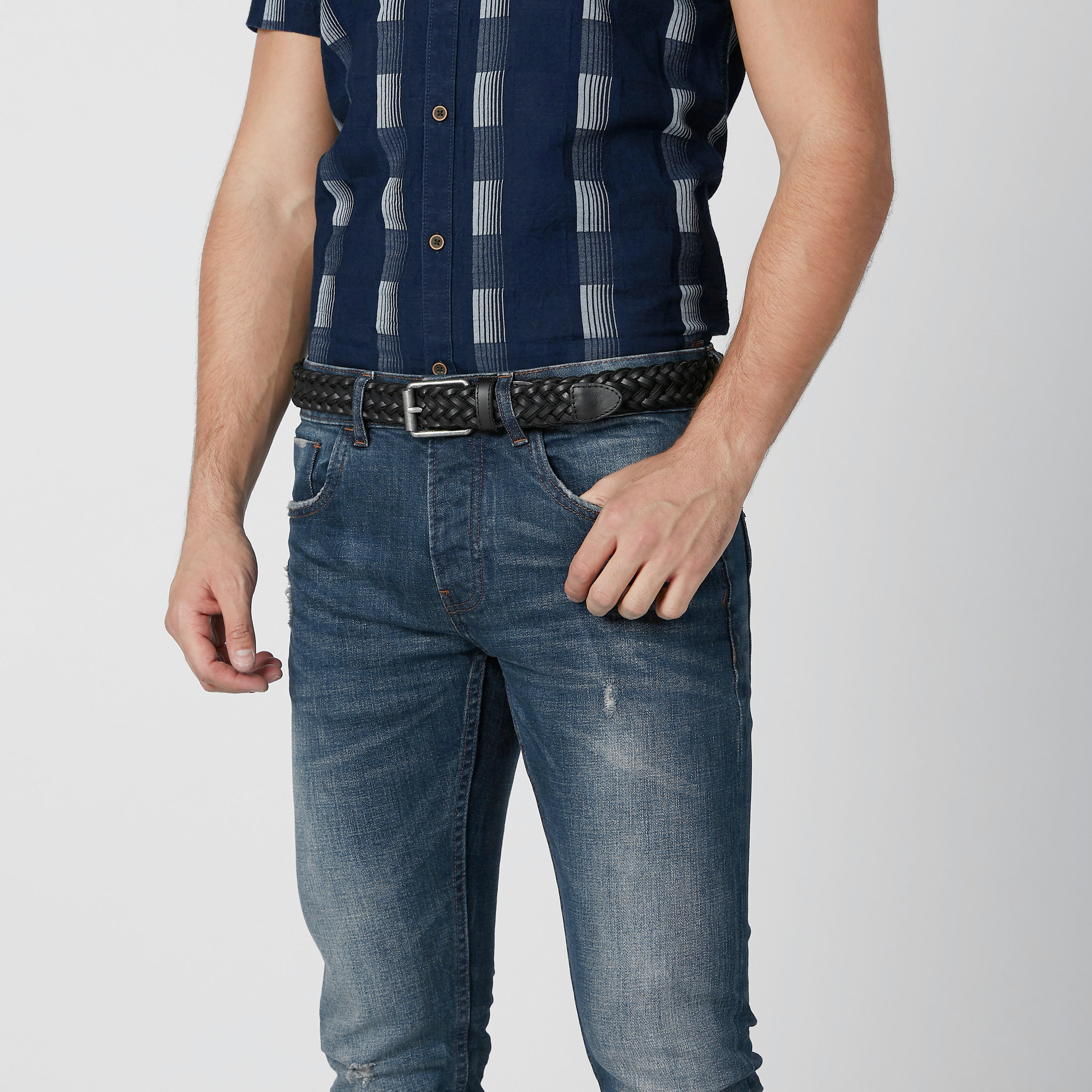 حزام بتصميم منسوج وإبزيم بدبوس-men-beltsandwallets-belts-image-2