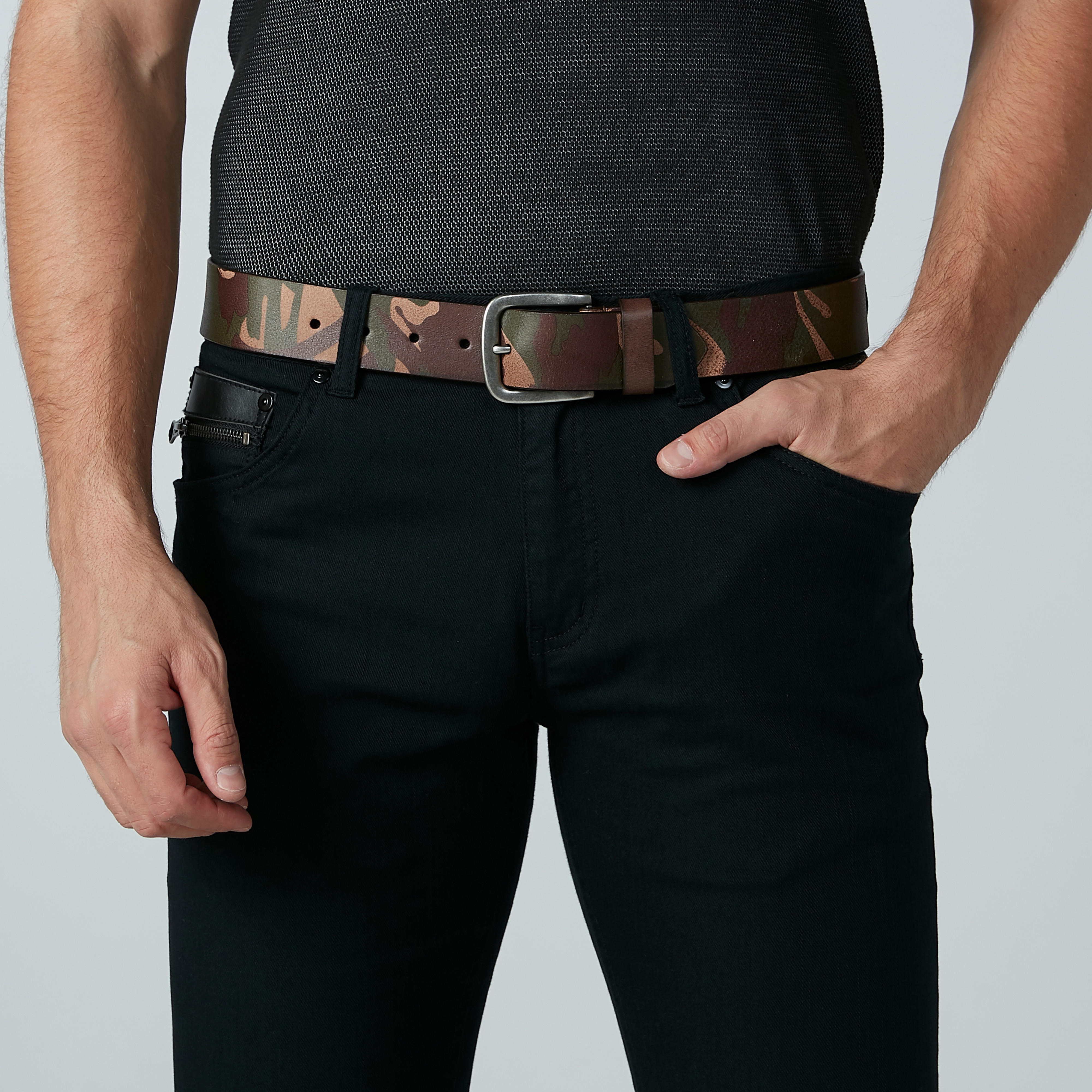 Camouflage Printed Belt with Pin Buckle-men-beltsandwallets-belts-image-2