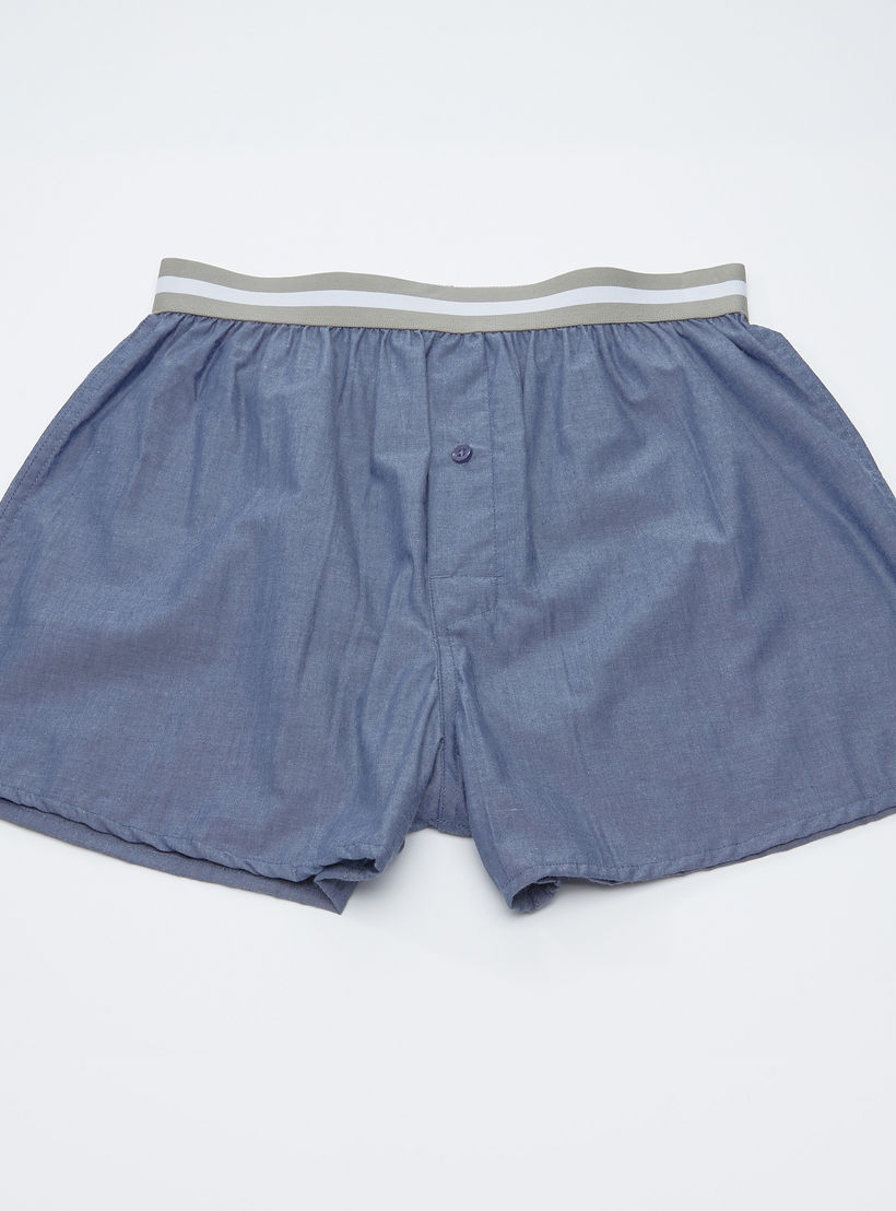 سراويل بوكسر متنوعة بخصر مطّاطي عريض - طقم من 3 قطع-men-clothing-innerwear-underwear-image-2