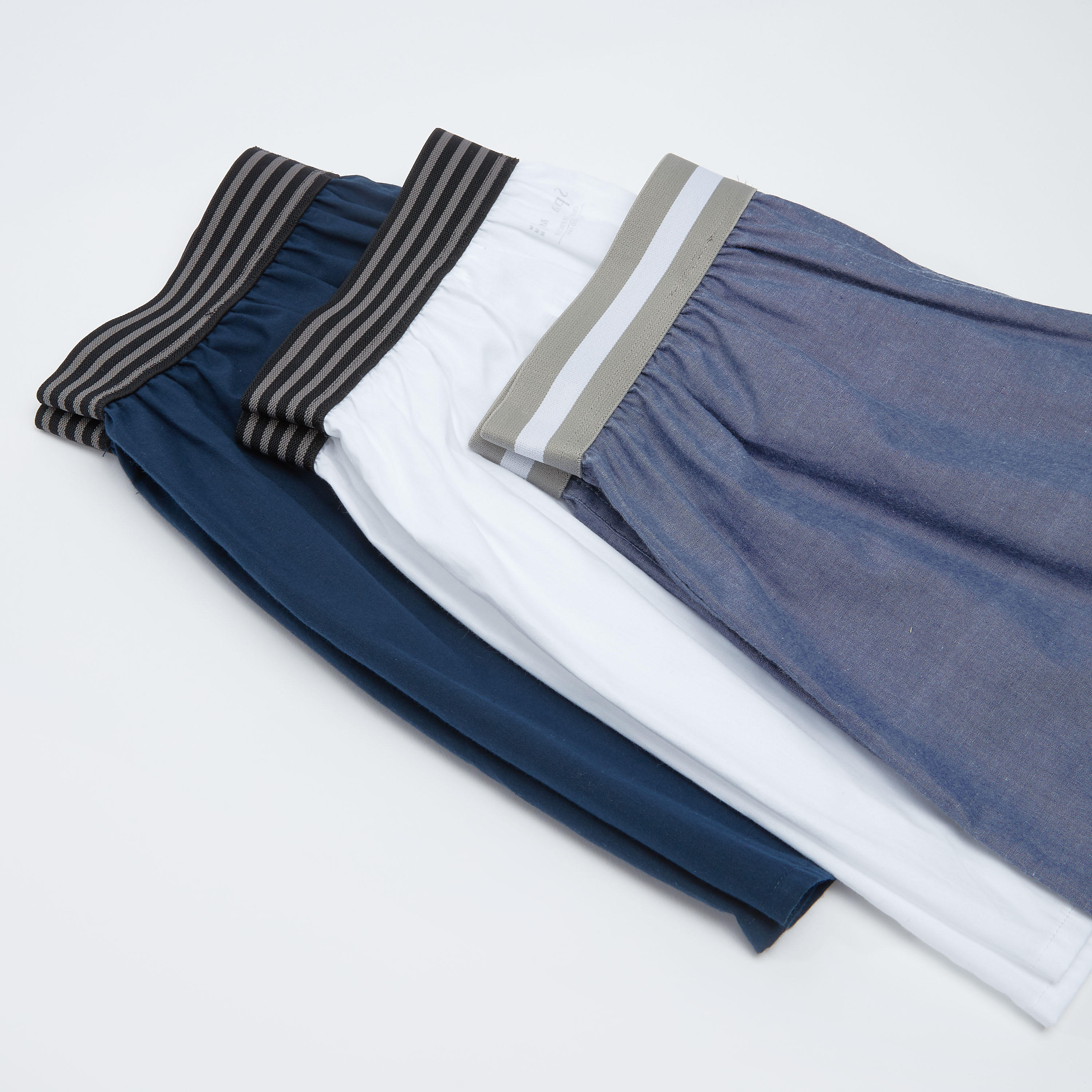 سراويل بوكسر متنوعة بخصر مطّاطي عريض - طقم من 3 قطع-men-clothing-innerwear-underwear-image-3