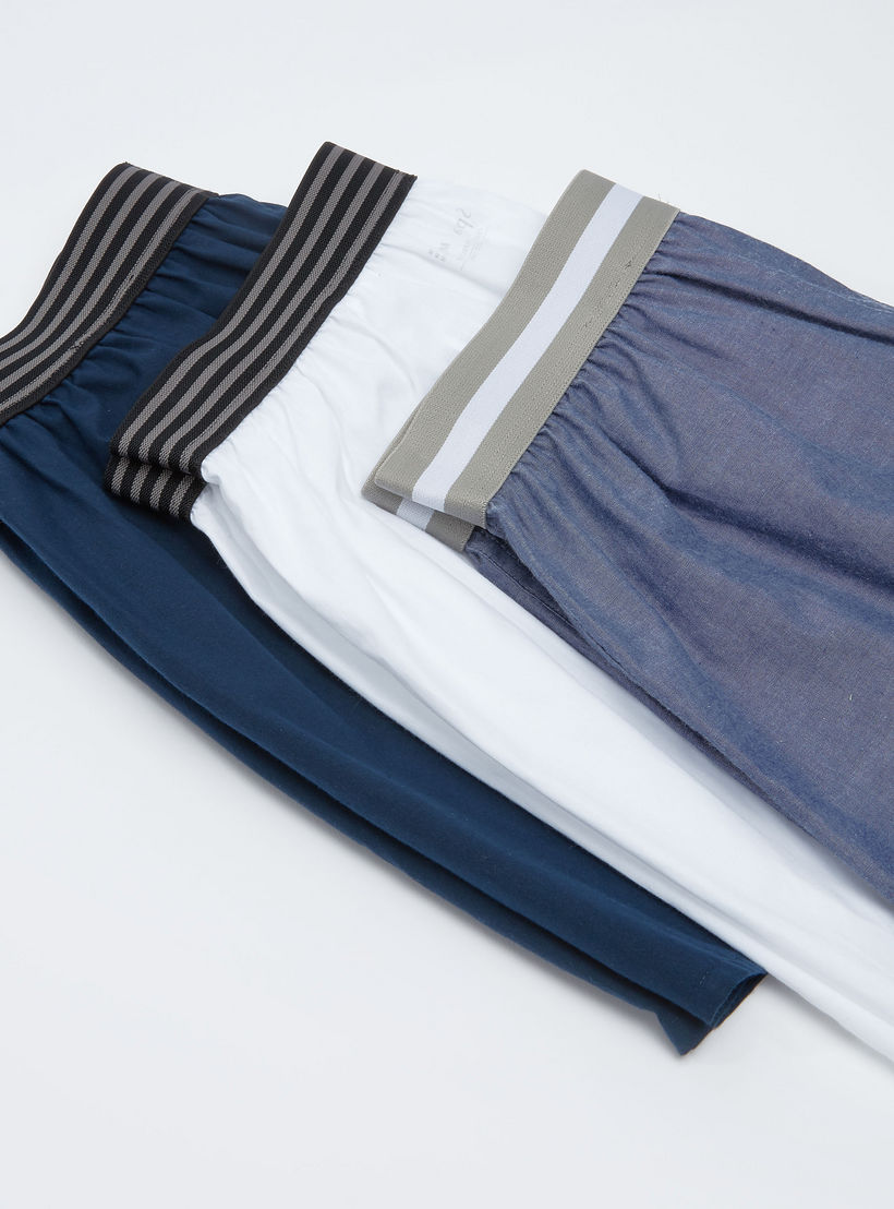 سراويل بوكسر متنوعة بخصر مطّاطي عريض - طقم من 3 قطع-men-clothing-innerwear-underwear-image-3