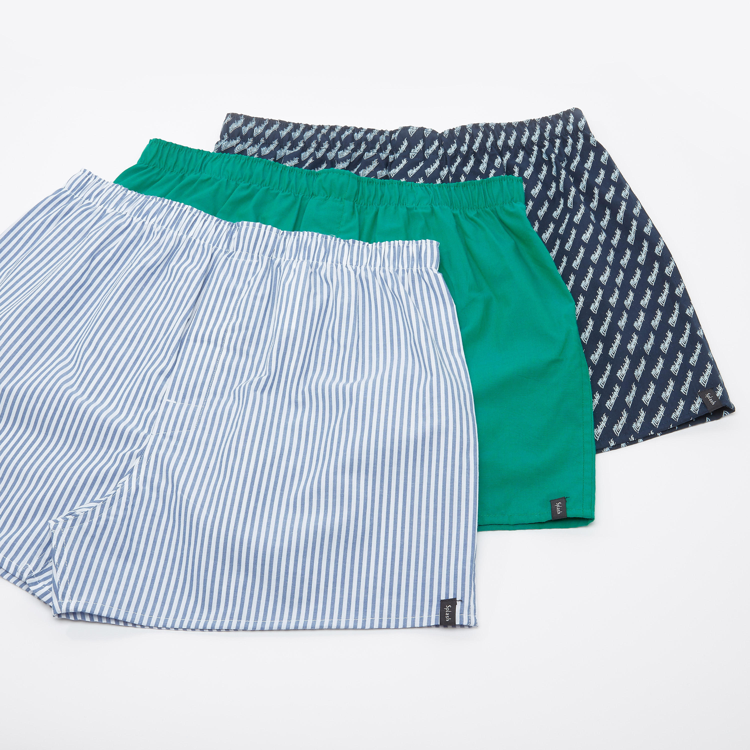 سراويل بوكسر متنوعة بخصر مطّاطي - طقم من 3 قطع-men-clothing-innerwear-underwear-image-1