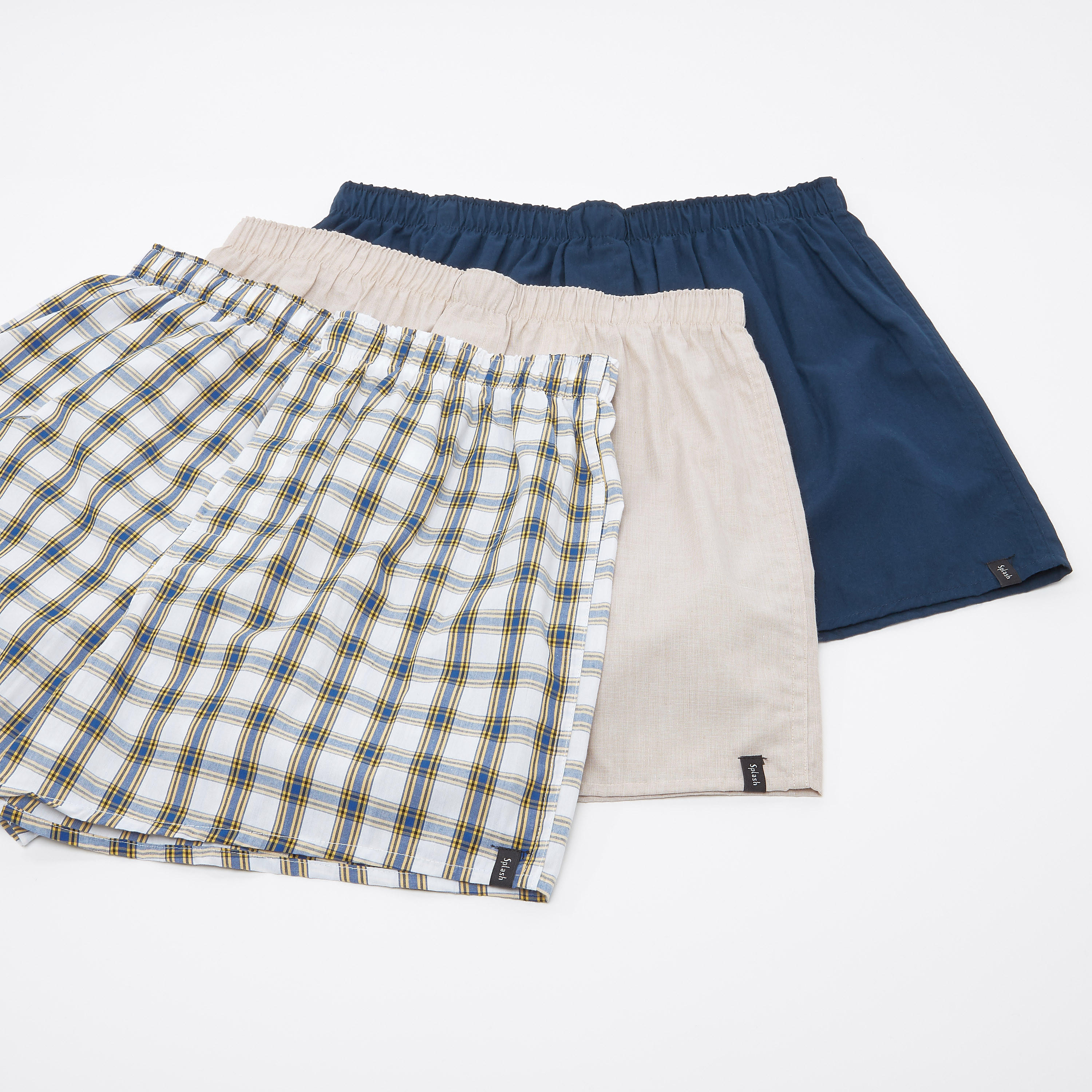 سراويل بوكسر متنوعة بخصر مطّاطي - طقم من 3 قطع-men-clothing-innerwear-underwear-image-1