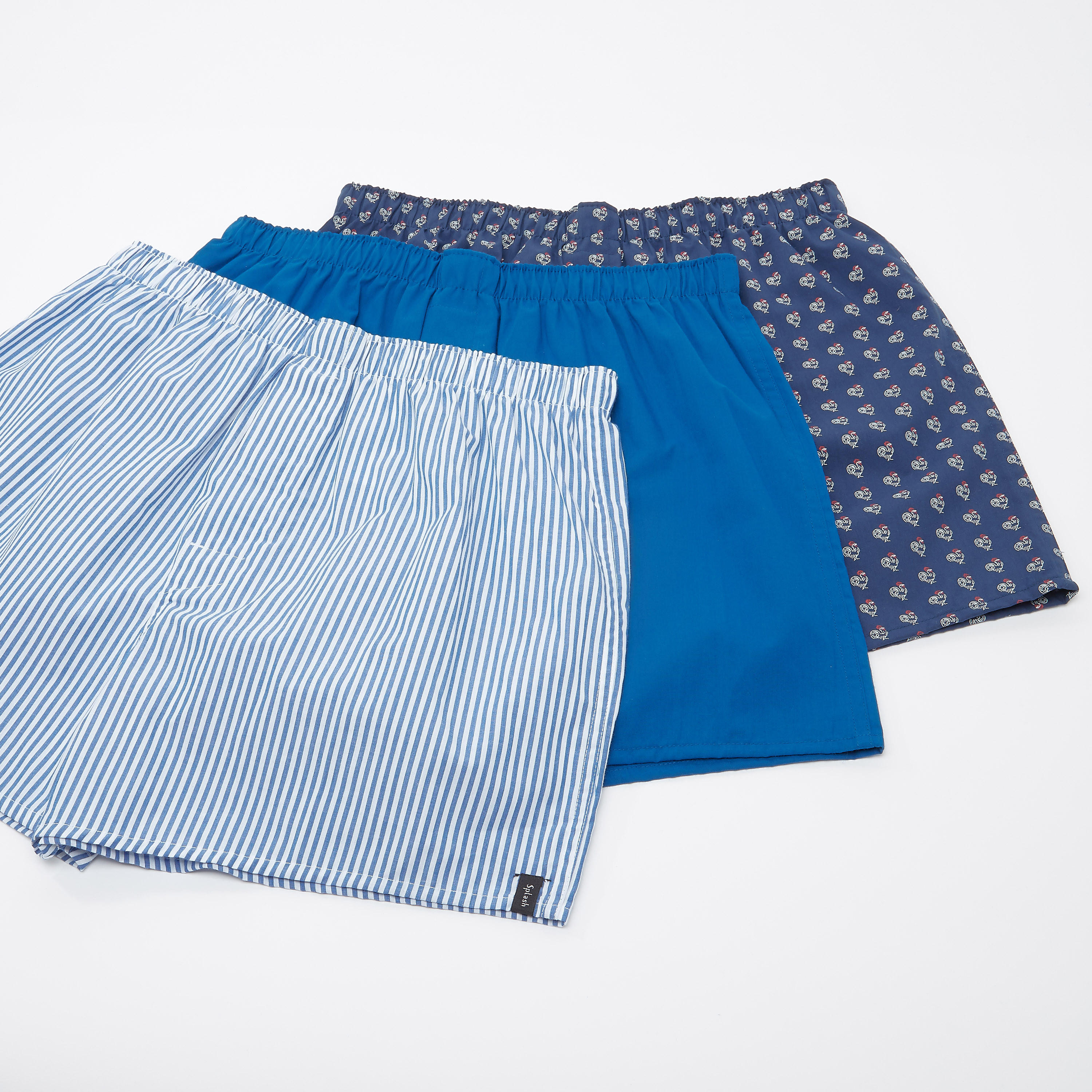 سراويل بوكسر متنوعة بخصر مطّاطي - طقم من 3 قطع-men-clothing-innerwear-underwear-image-1
