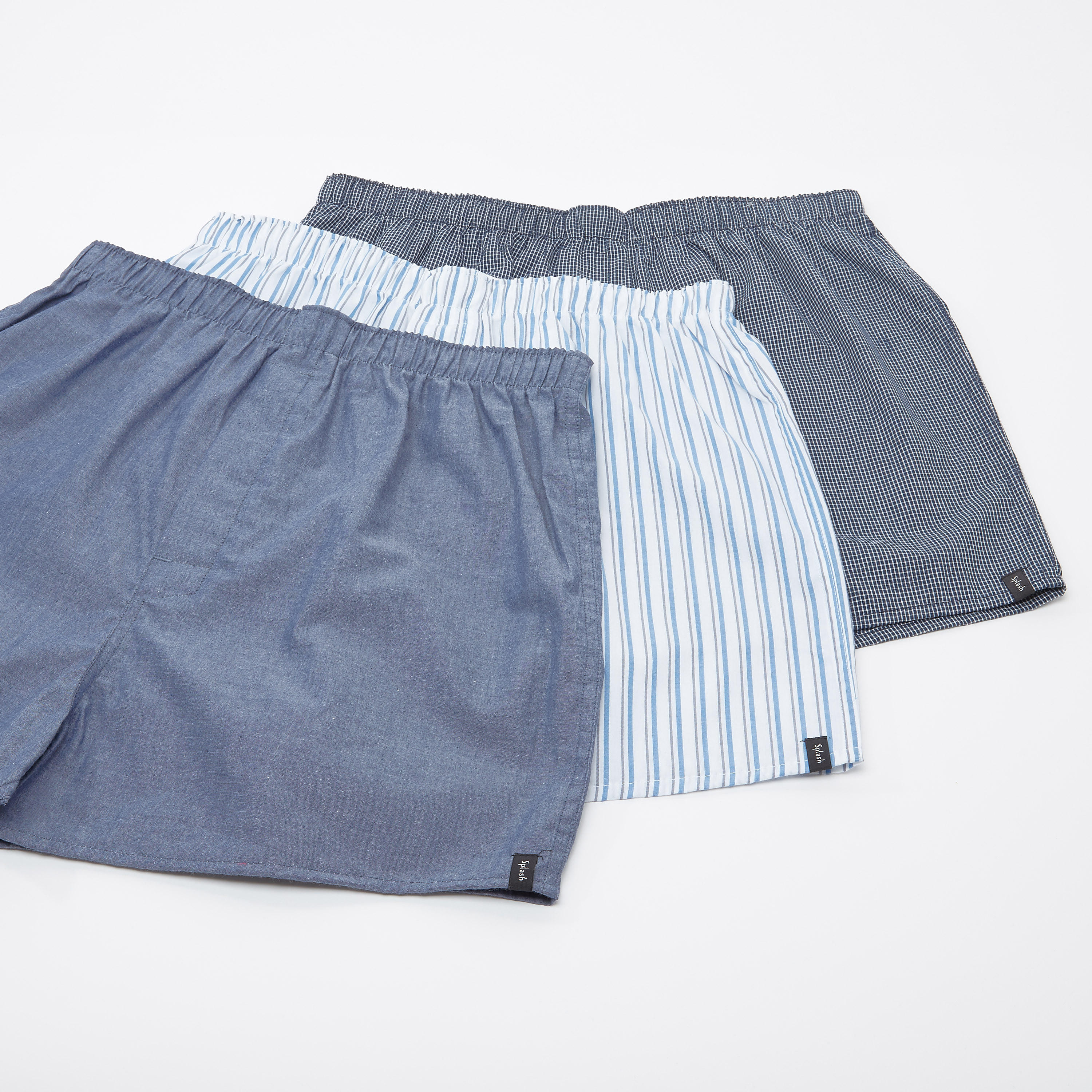 سراويل بوكسر متنوعة بخصر مطّاطي - طقم من 3 قطع-men-clothing-innerwear-underwear-image-1