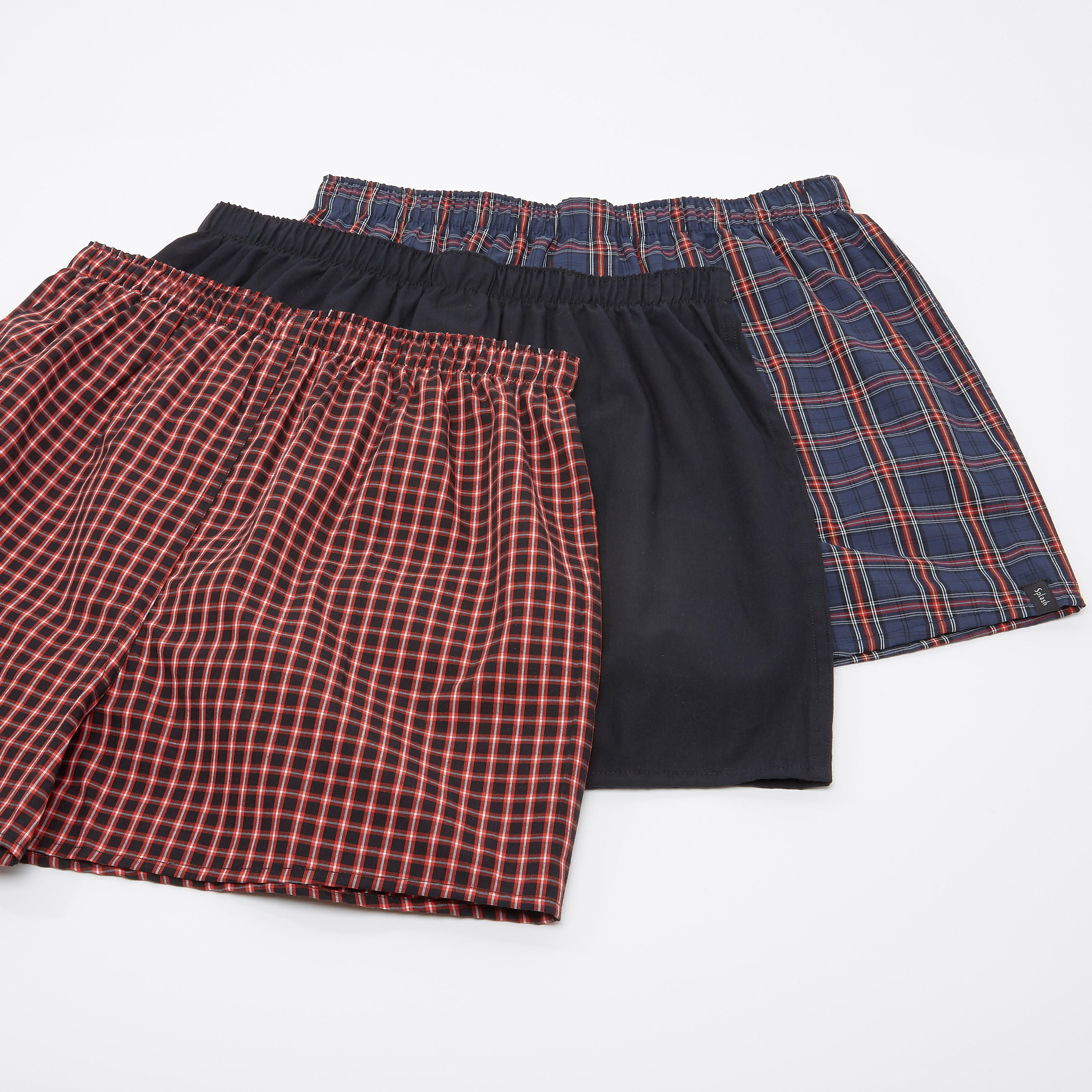 سراويل بوكسر متنوعة بخصر مطّاطي - طقم من 3 قطع-men-clothing-innerwear-underwear-image-1