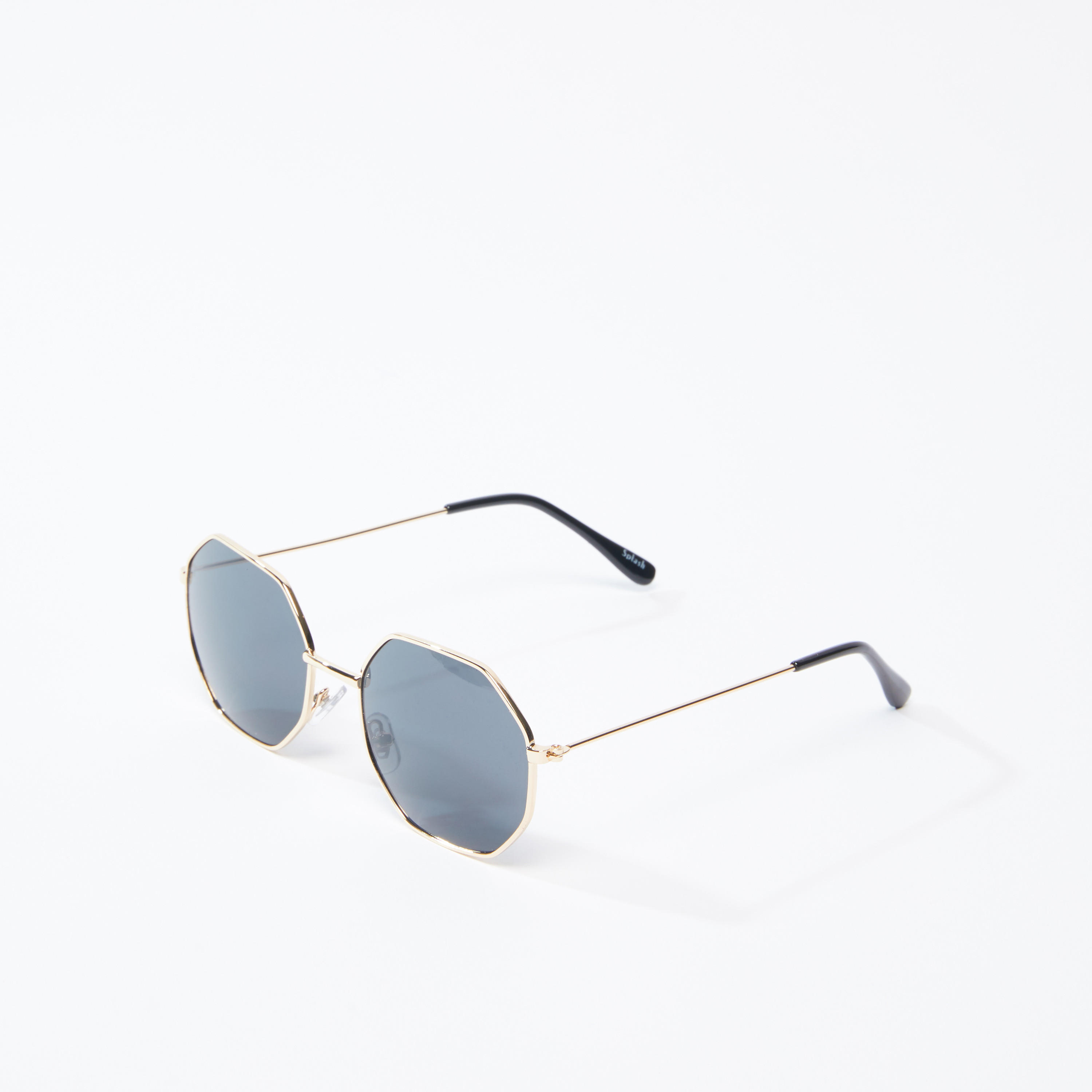 نظّارة شمسية ميتاليك بإطار كامل ووسادات للأنف-men-sunglasses-image-1