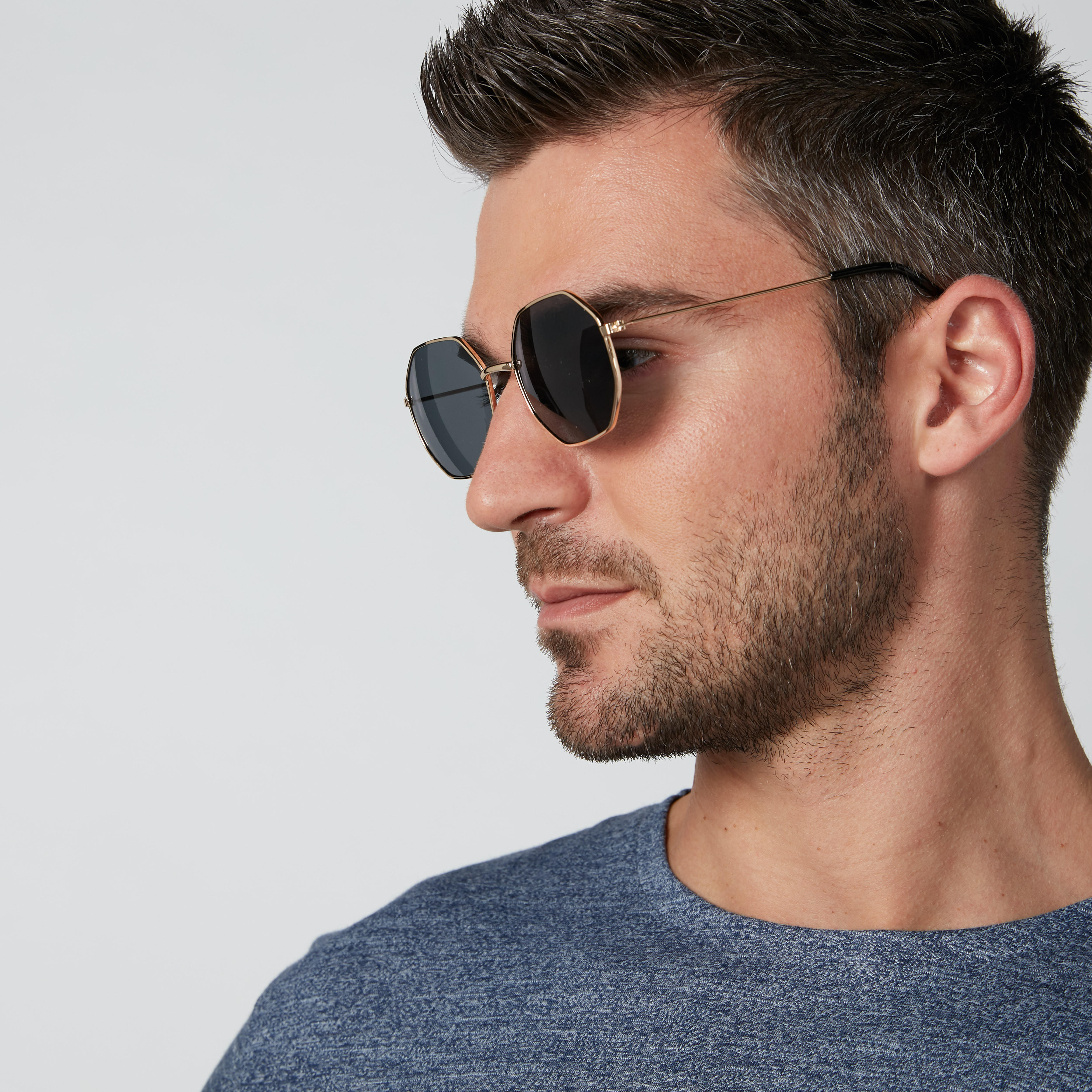 نظّارة شمسية ميتاليك بإطار كامل ووسادات للأنف-men-sunglasses-image-2