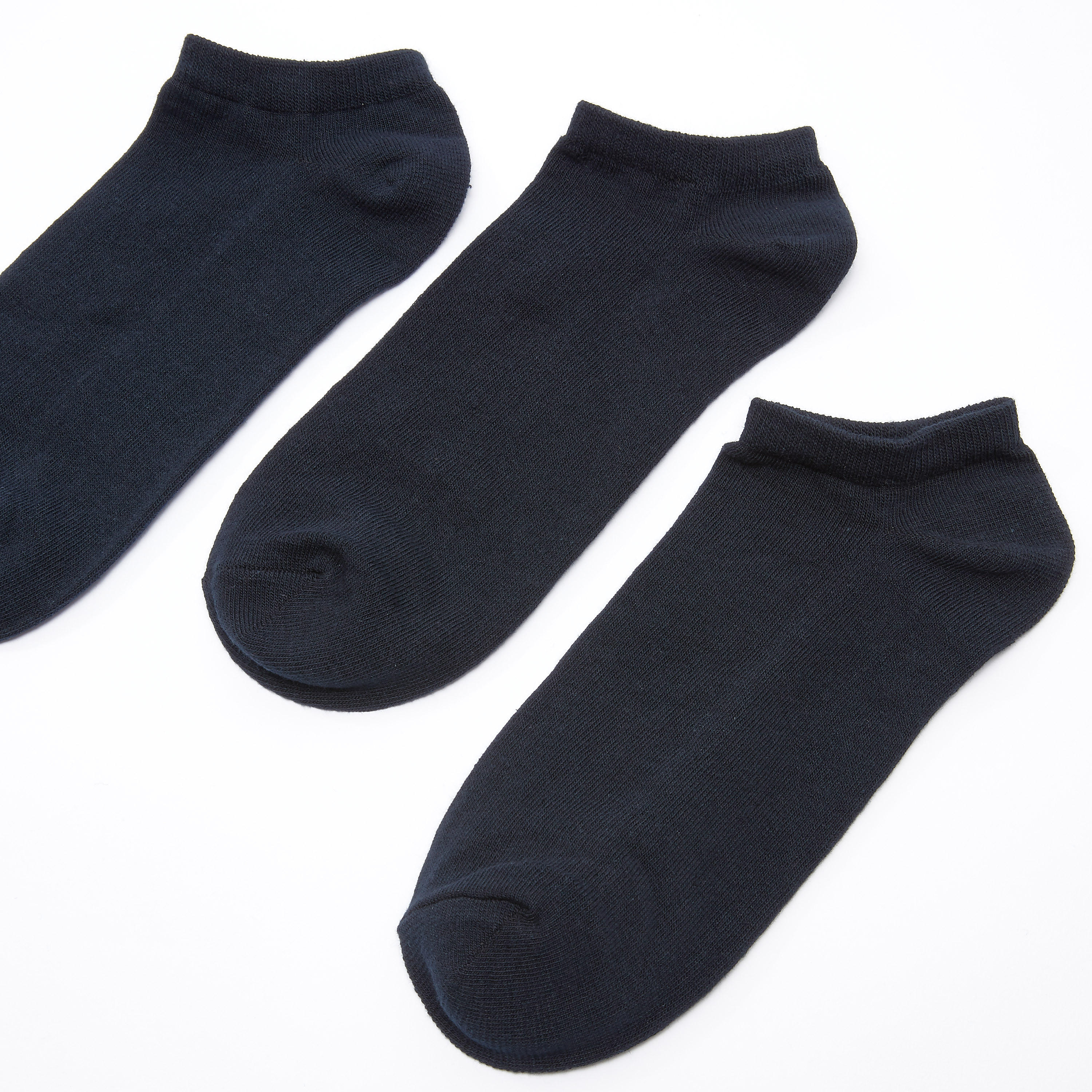 جوارب سادة بطول الكاحل - طقم من 3 أزواج-men-socks-image-2