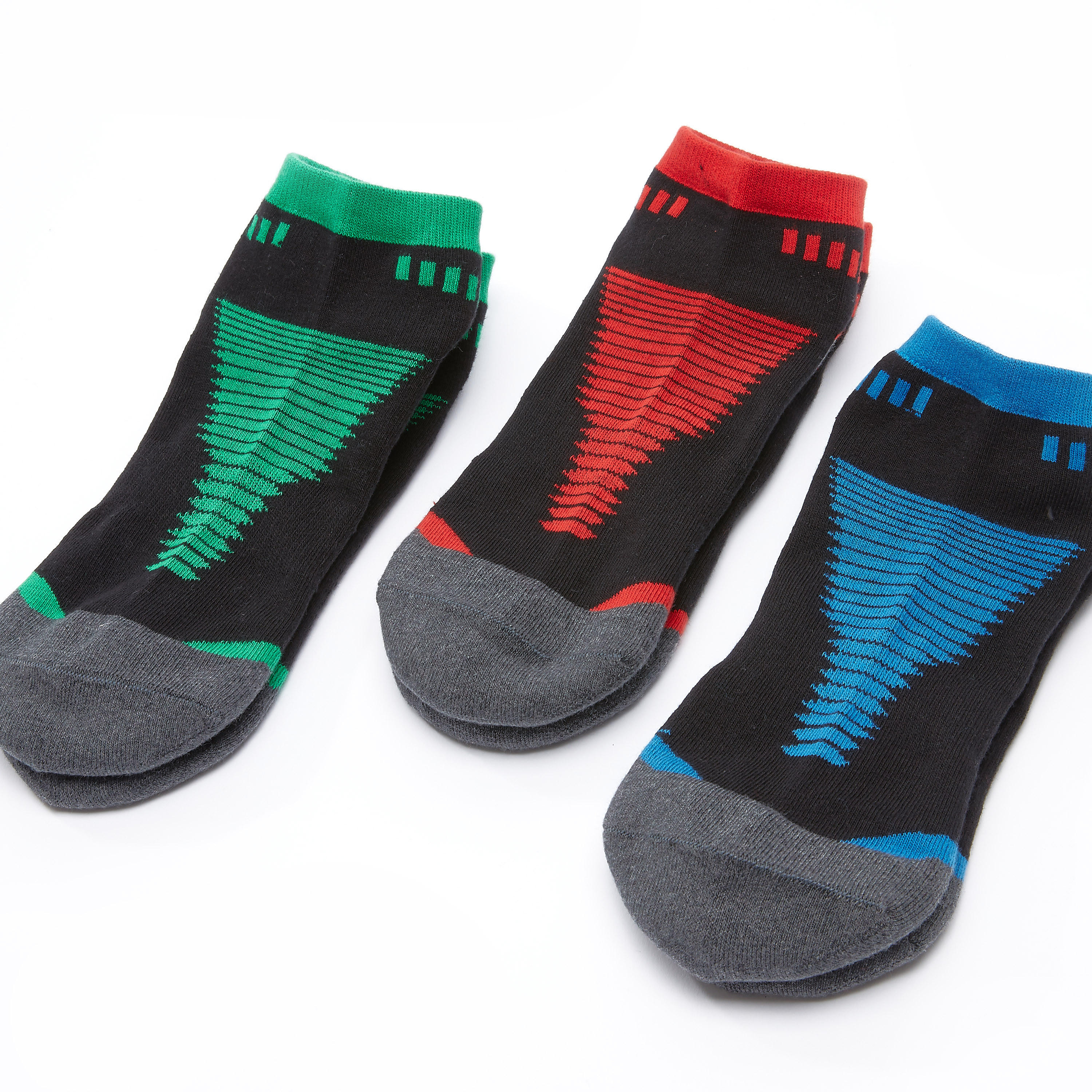 جوارب بطول الكاحل بأساور مطّاطية وطبعات - طقم من 3 أزواج-men-socks-image-1