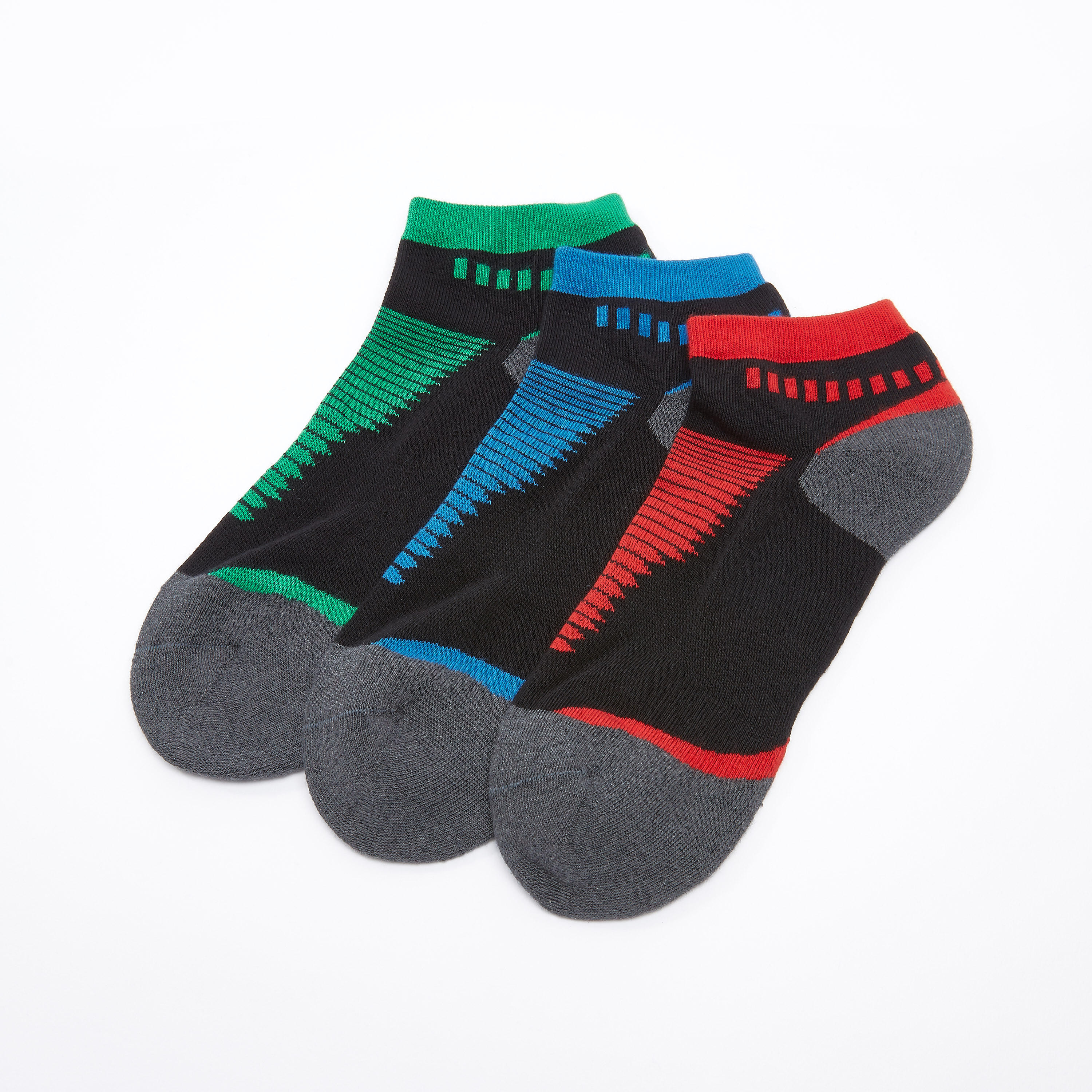 جوارب بطول الكاحل بأساور مطّاطية وطبعات - طقم من 3 أزواج-men-socks-image-2