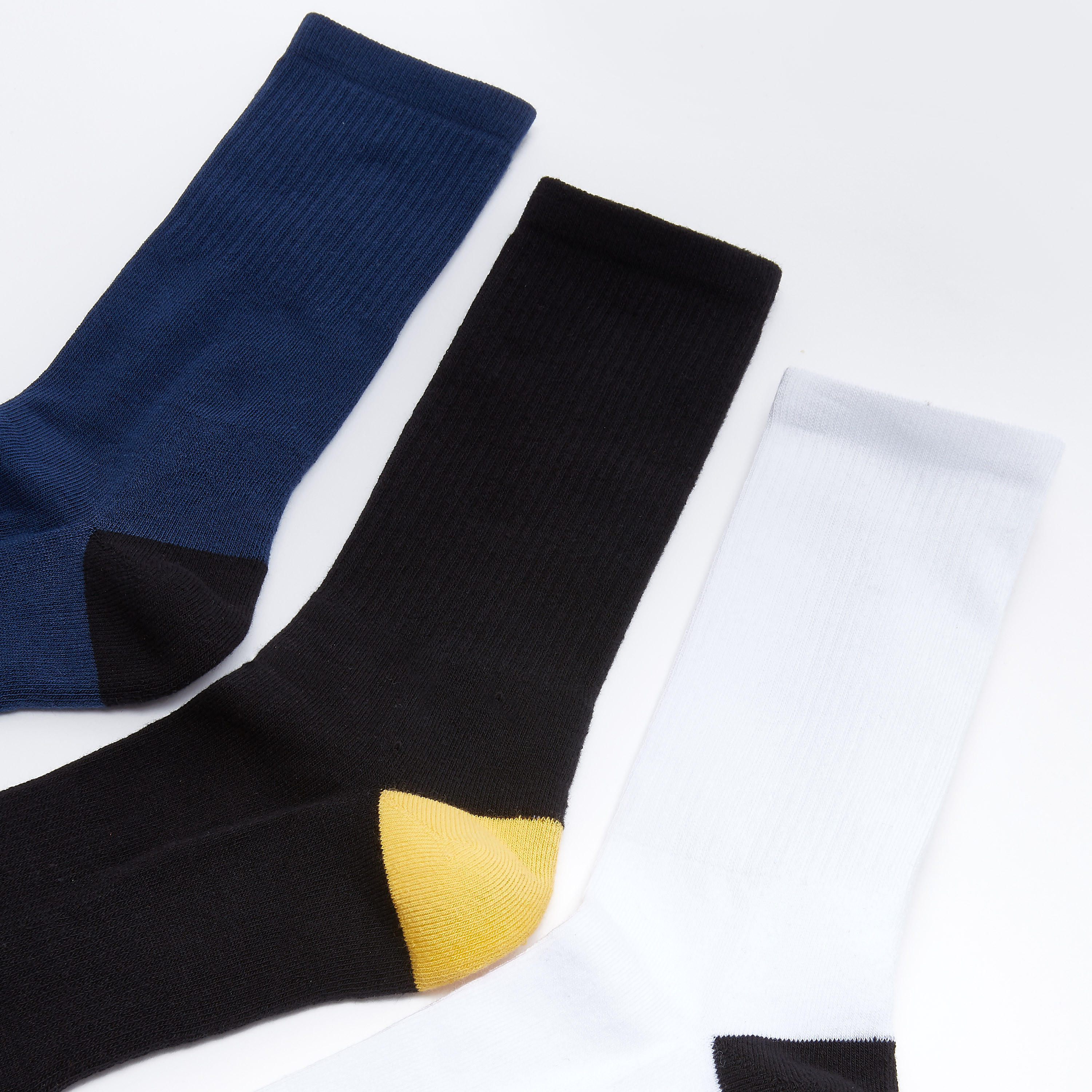 Ribbed Crew Length Socks - Set of 3-men-socks-image-2