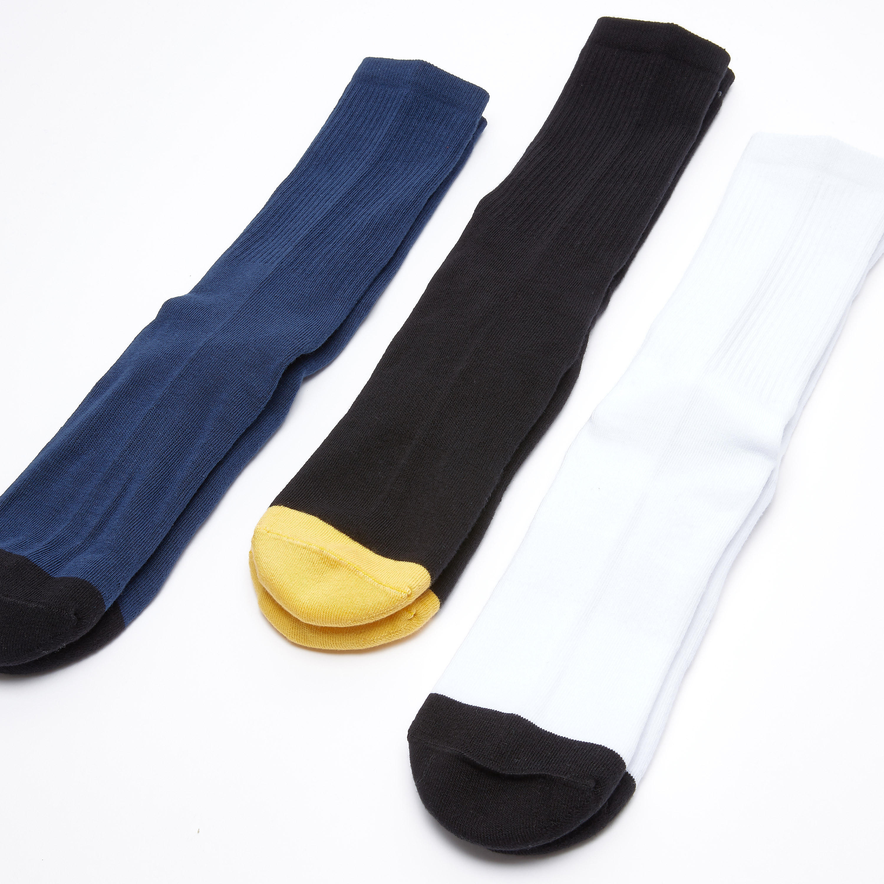 Ribbed Crew Length Socks - Set of 3-men-socks-image-3
