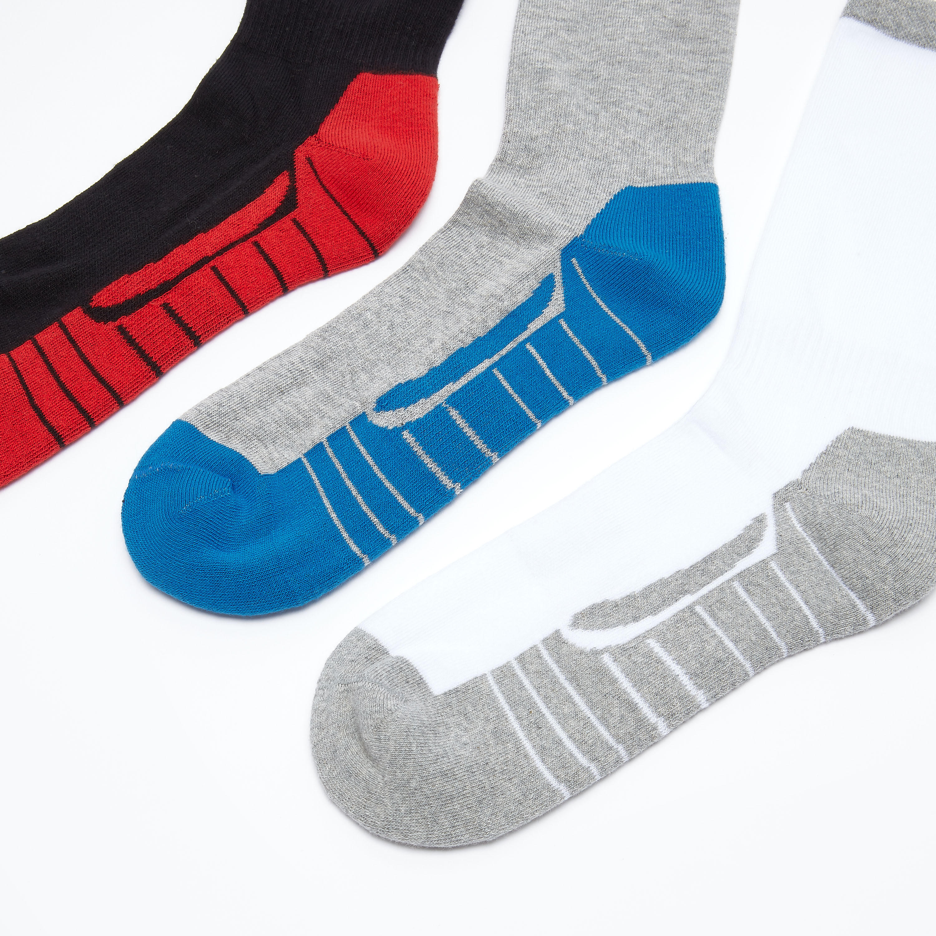 جوارب بطول ربلة الساق بطبعات - طقم من 3 أزواج-men-socks-image-2