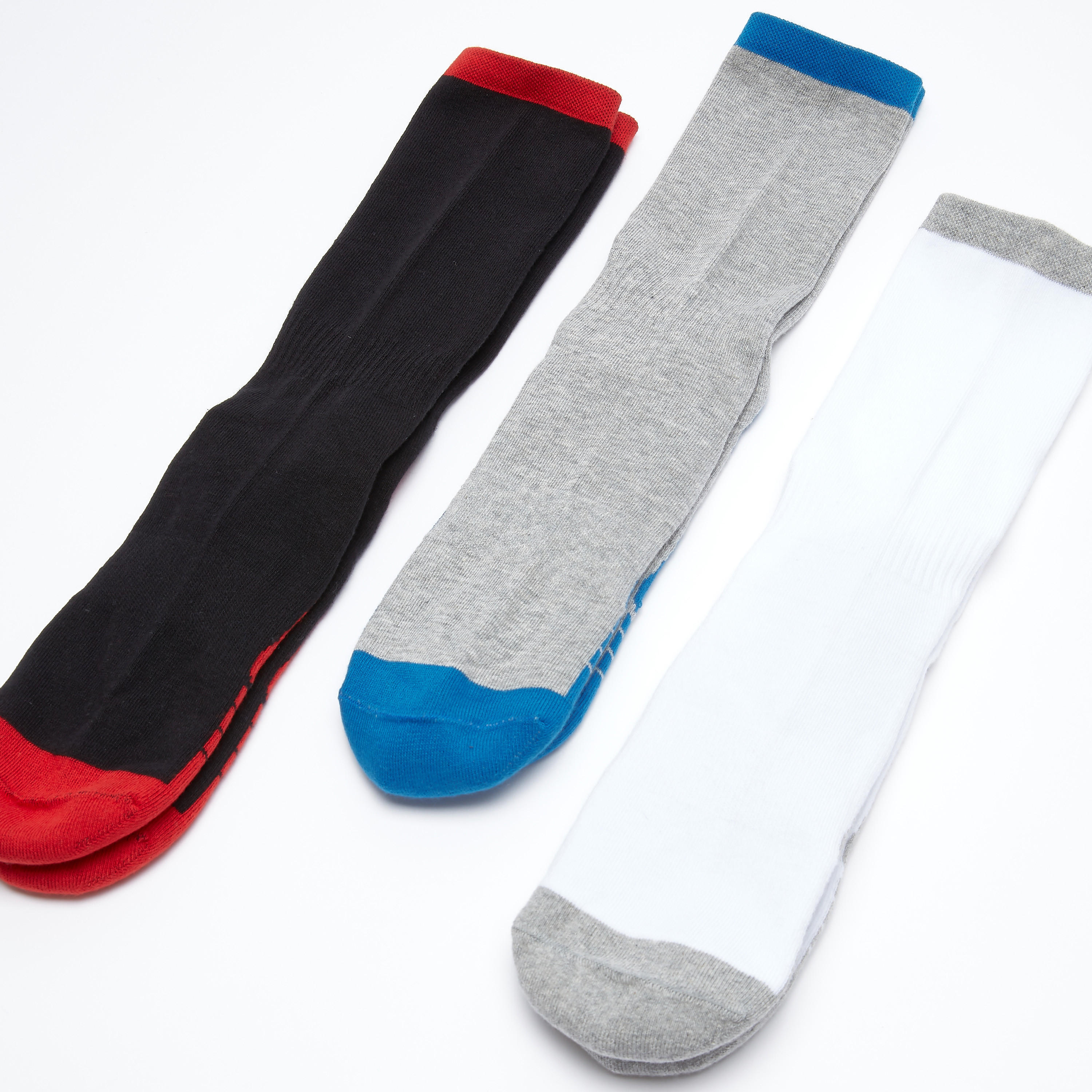 جوارب بطول ربلة الساق بطبعات - طقم من 3 أزواج-men-socks-image-3