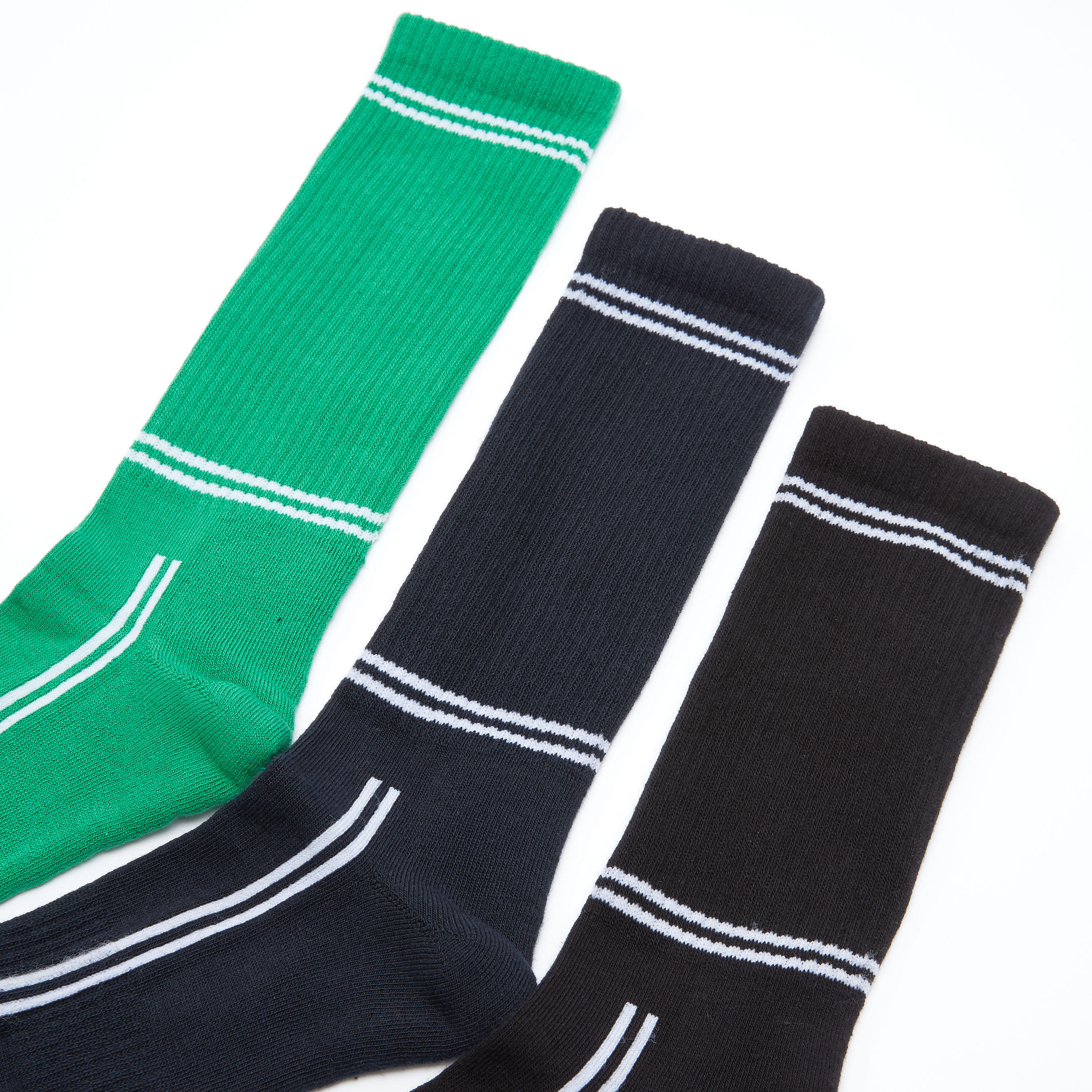 جوارب بطول متوسط بطبعات - طقم من 3 أزواج-men-socks-image-2