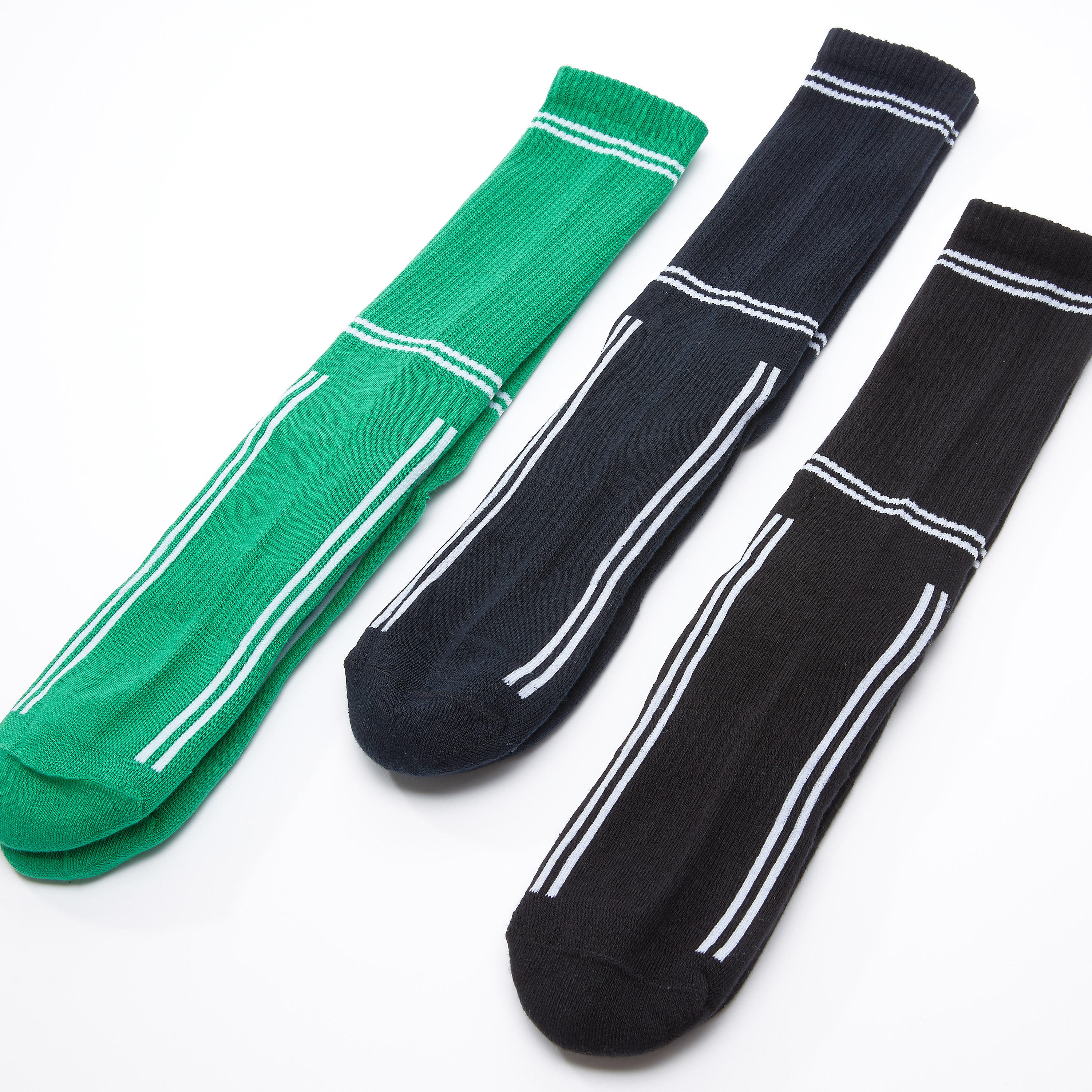 جوارب بطول متوسط بطبعات - طقم من 3 أزواج-men-socks-image-3