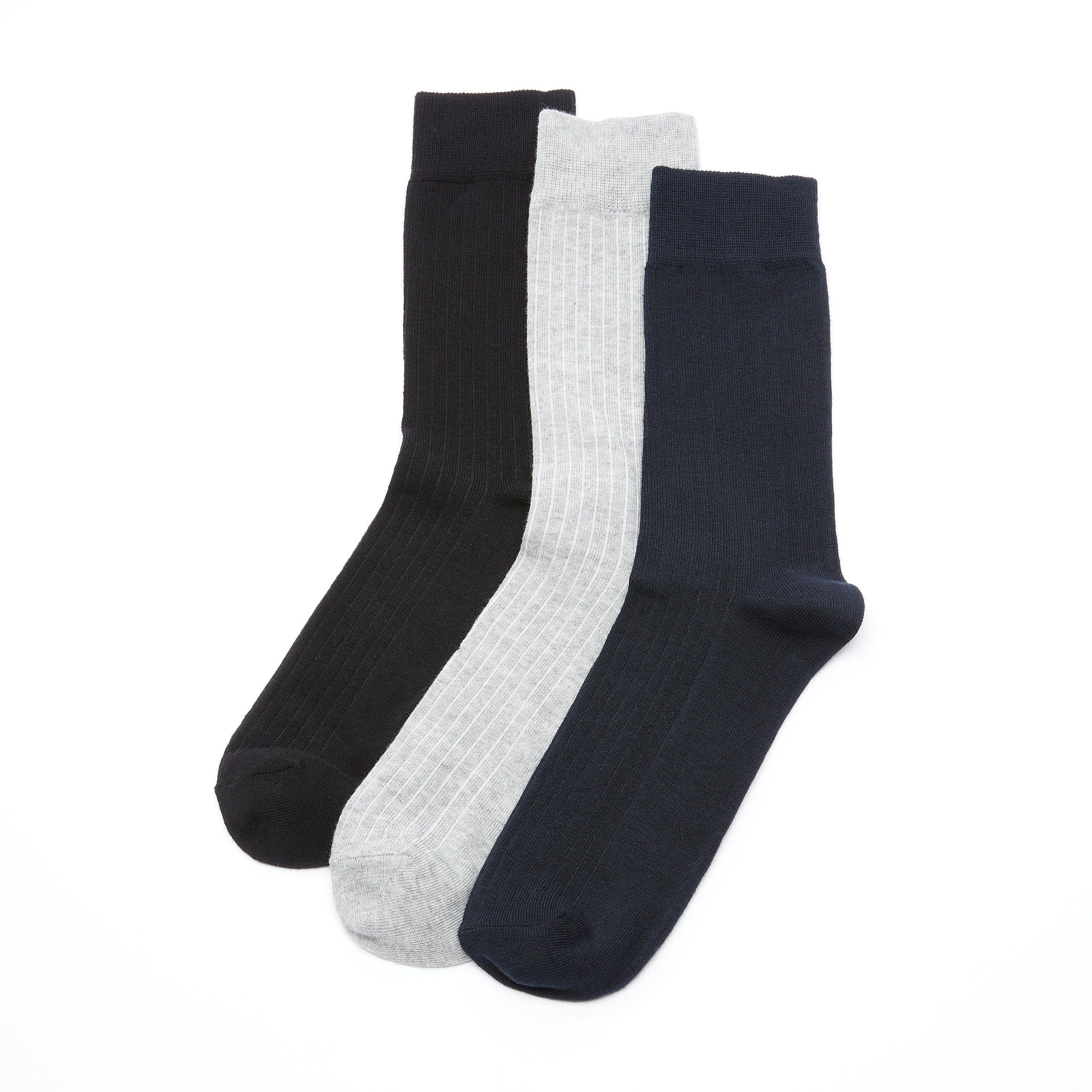 جوارب بطول متوسط - طقم من 3 أزواج-men-socks-image-1